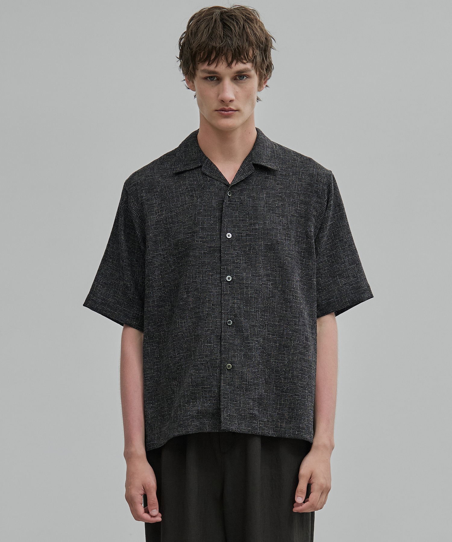 〈新発売〉SUMMER TWEED オープンカラーシャツ