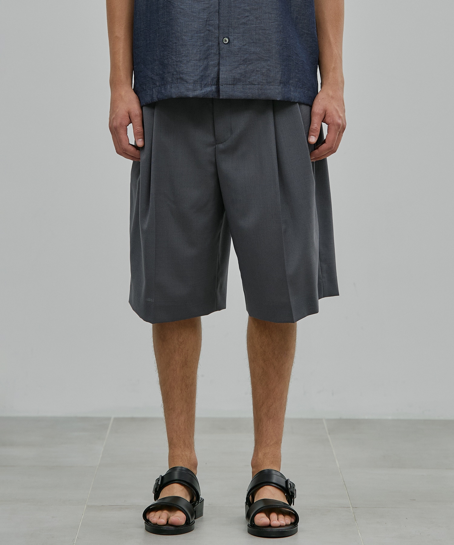 SUMMER WOOL 2タックイージーショーツ