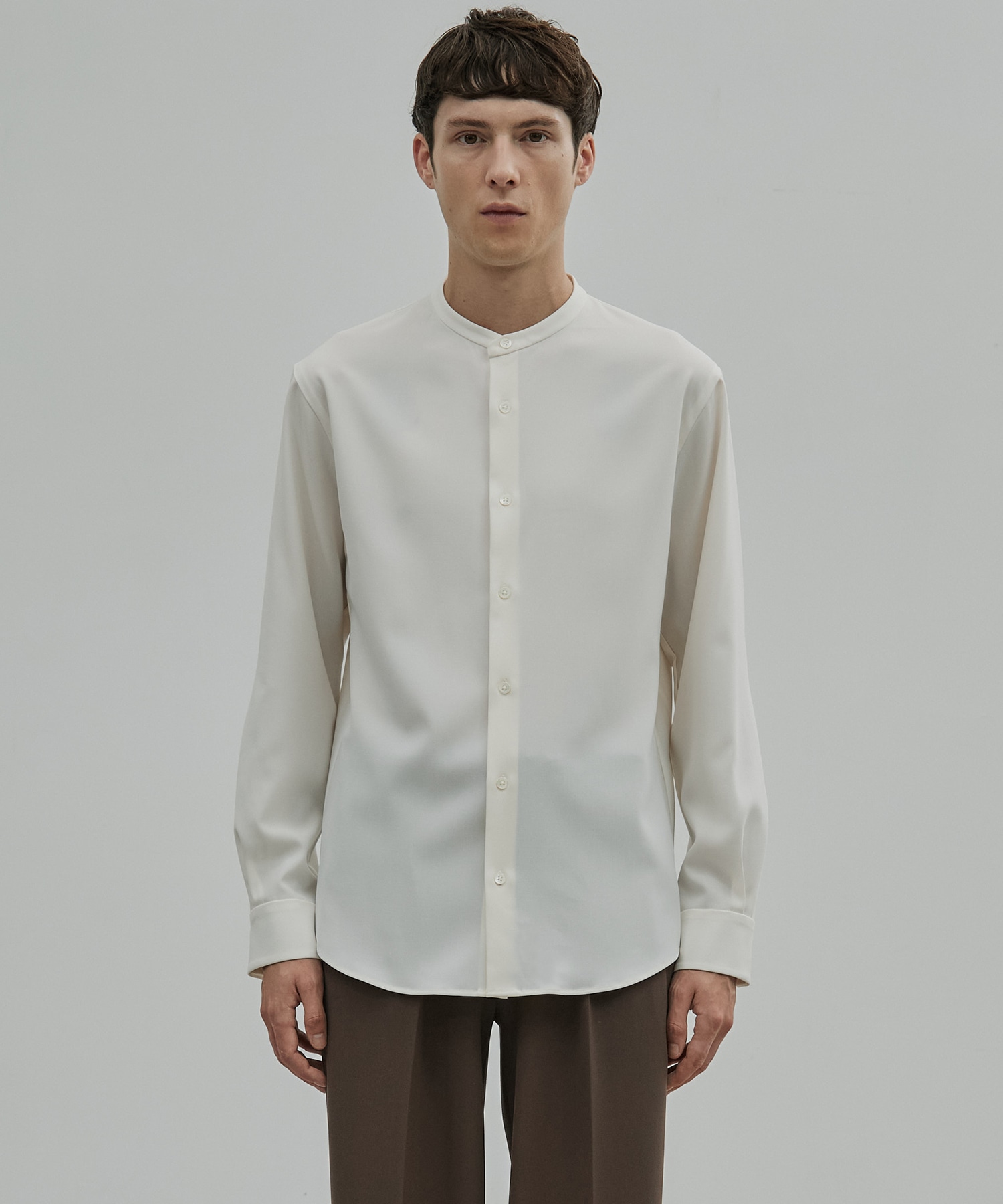〈新発売〉Dry Twist バンドカラーシャツ