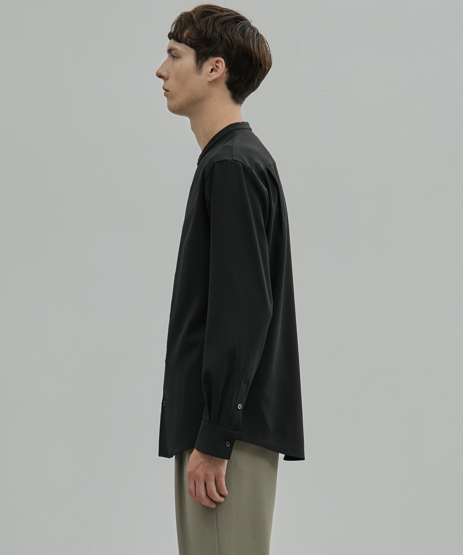 〈新発売〉Dry Twist バンドカラーシャツ