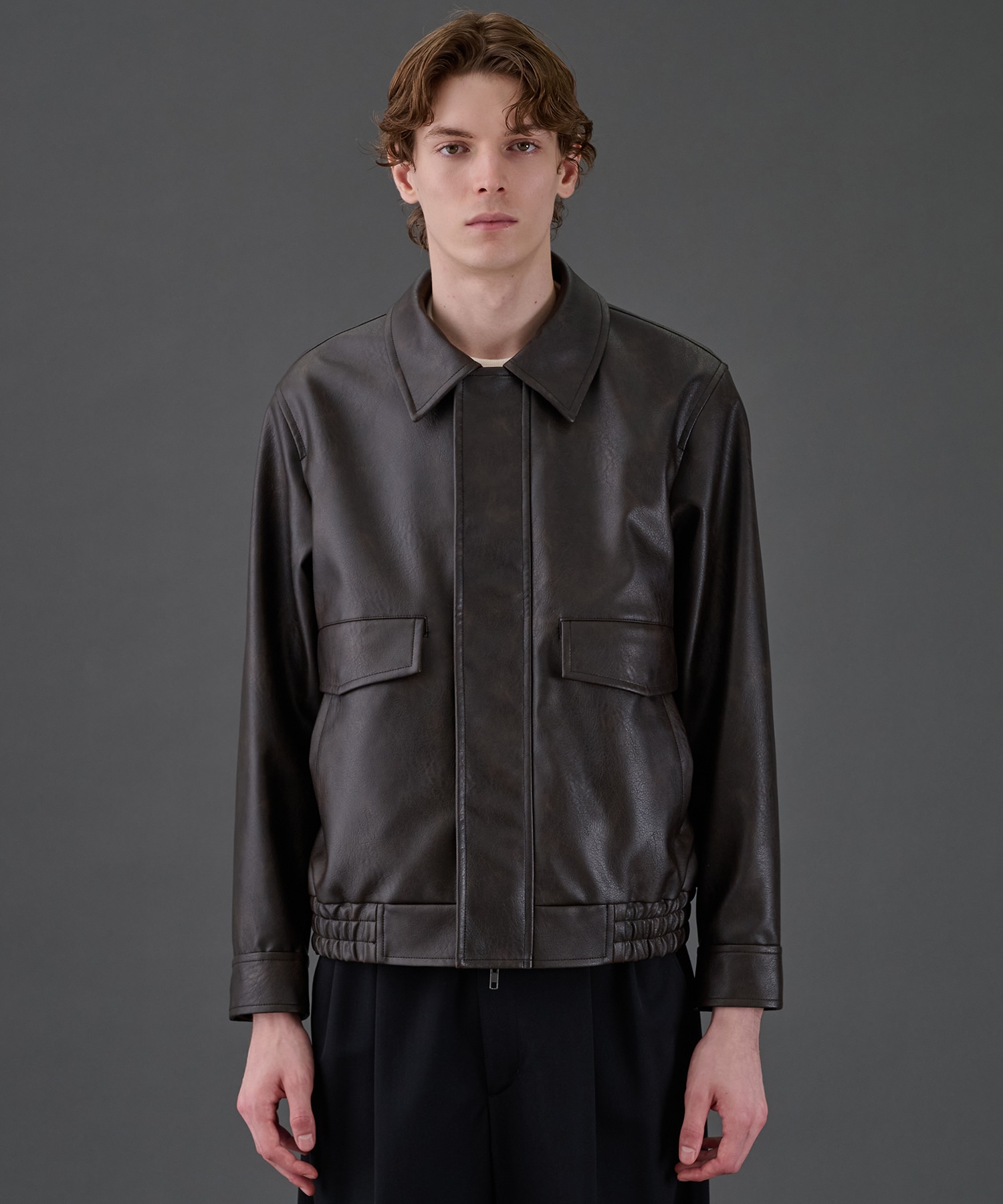 VINTAGE LEATHER ブルゾン