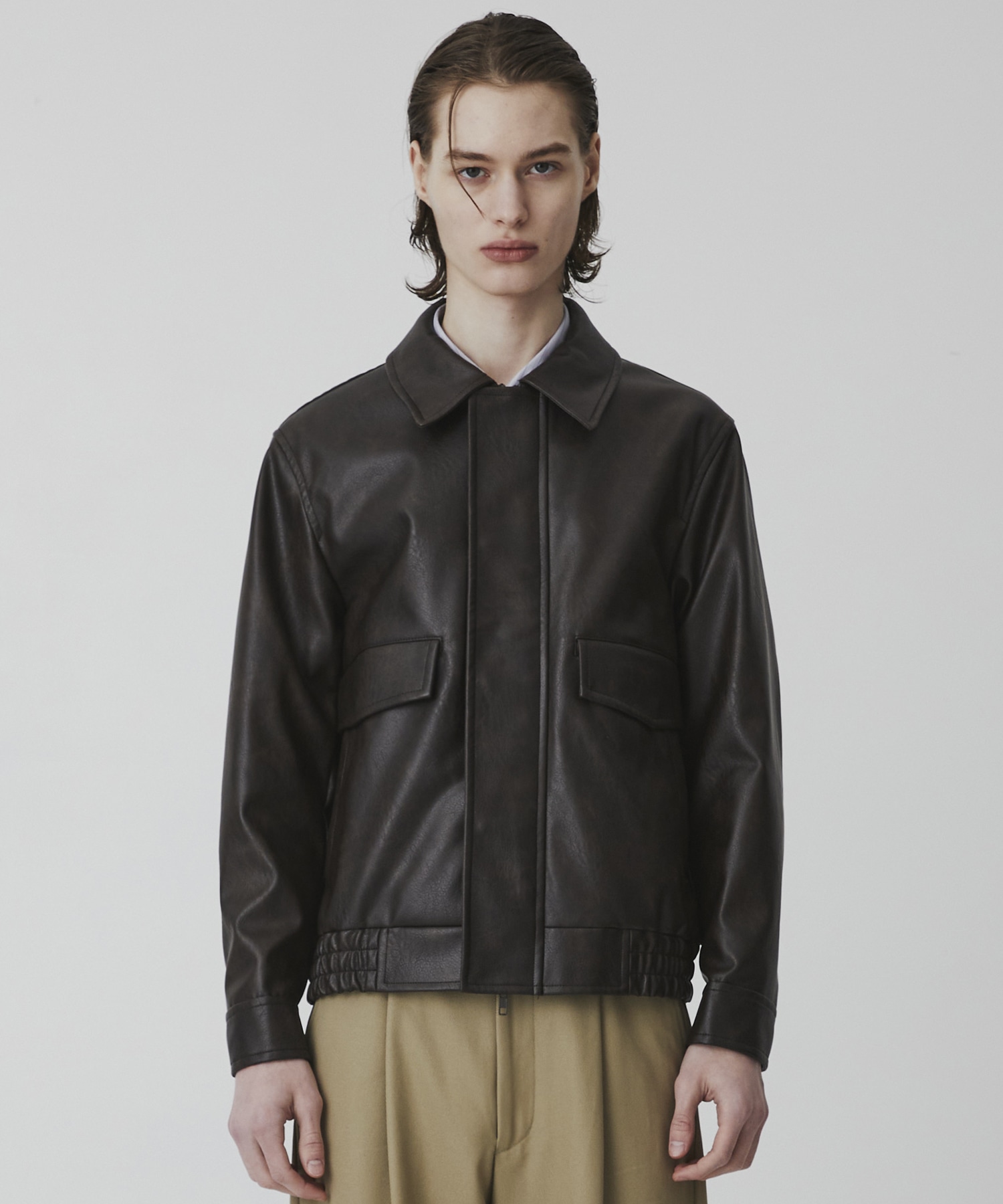 VINTAGE LEATHER ブルゾン