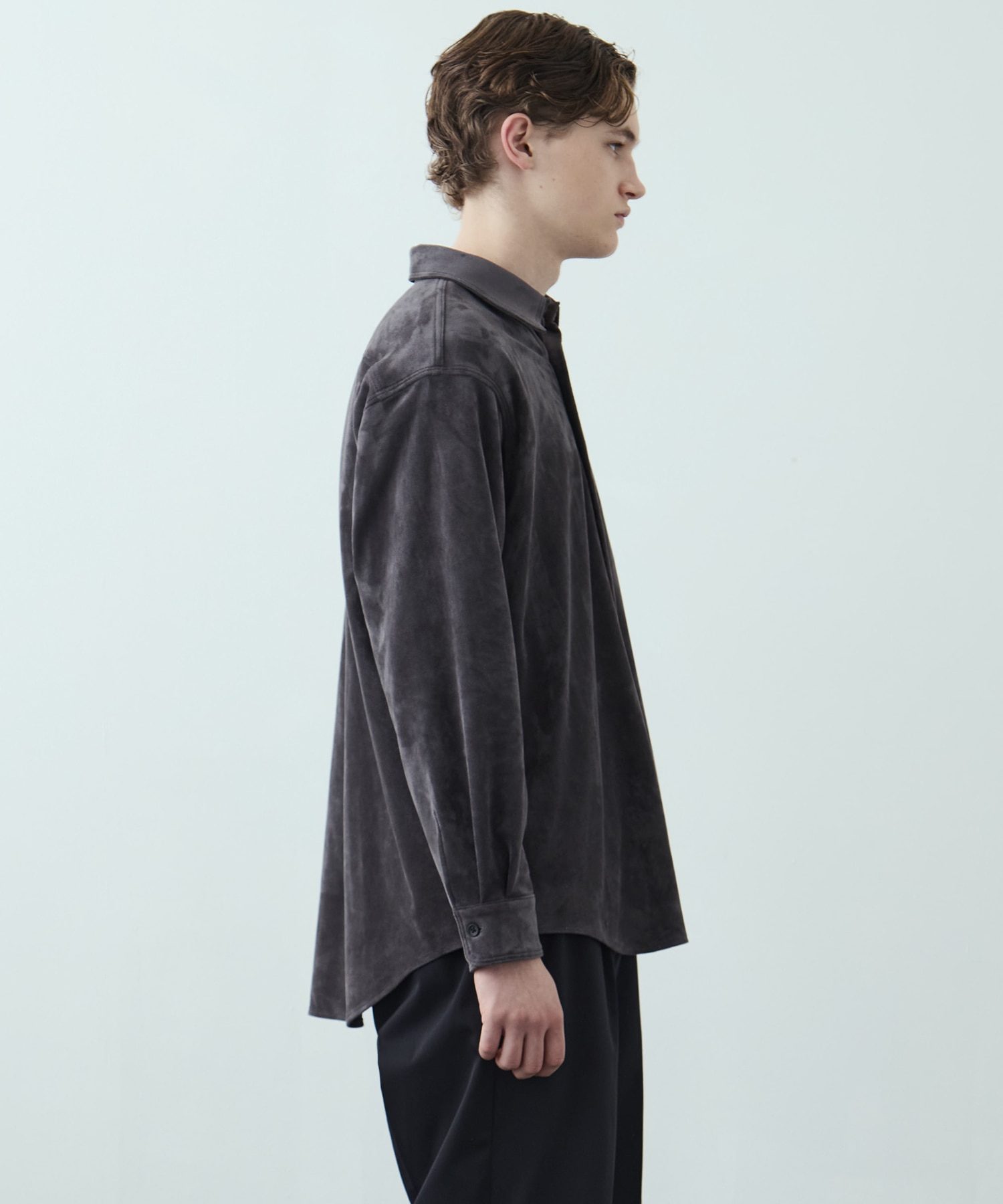 FEATHER SUEDE ロングスリーブシャツ