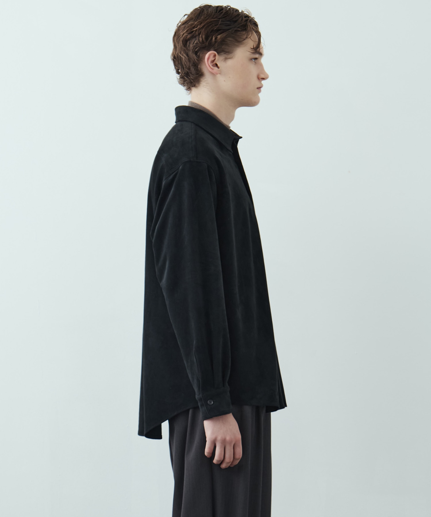 FEATHER SUEDE ロングスリーブシャツ