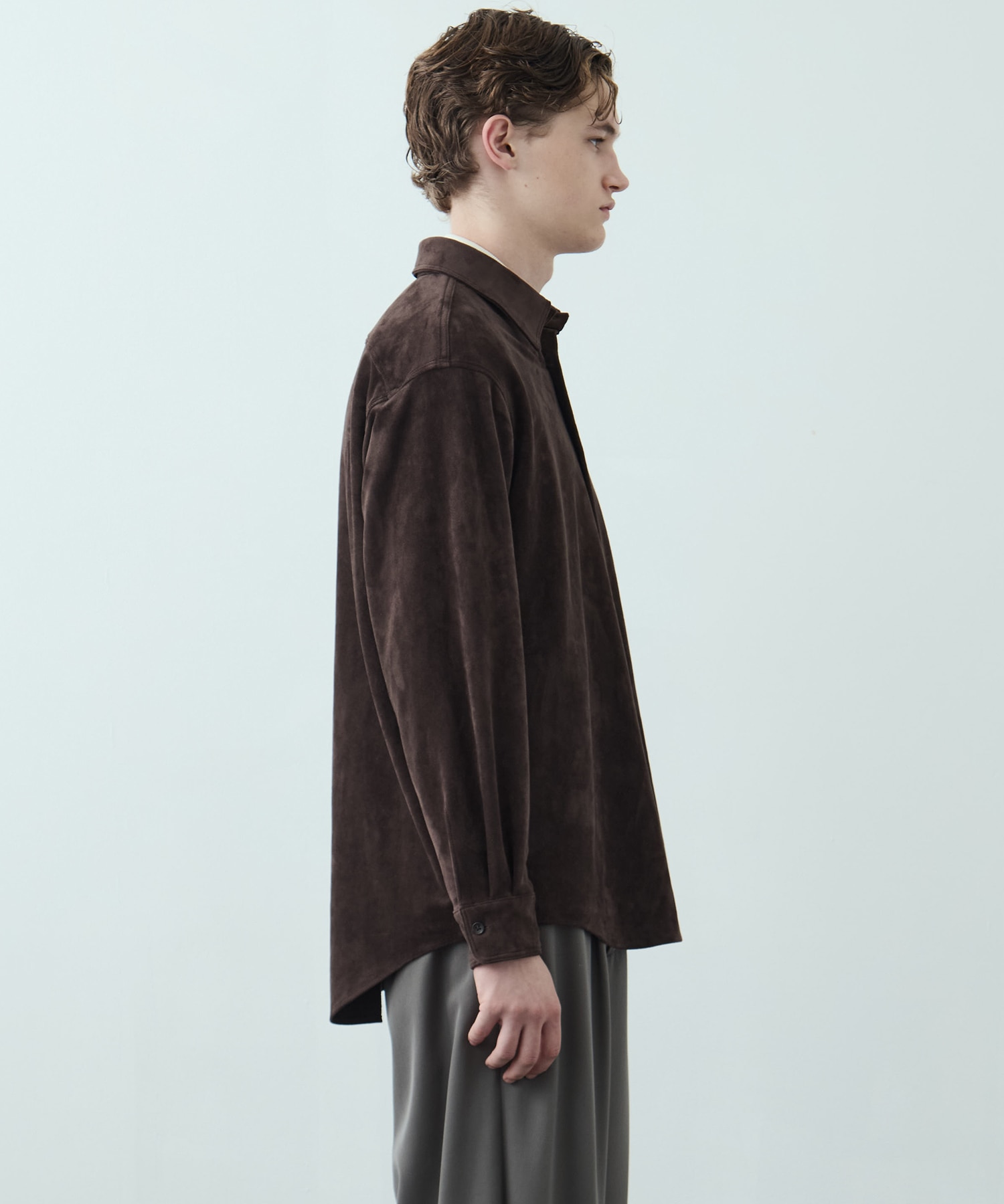 FEATHER SUEDE ロングスリーブシャツ