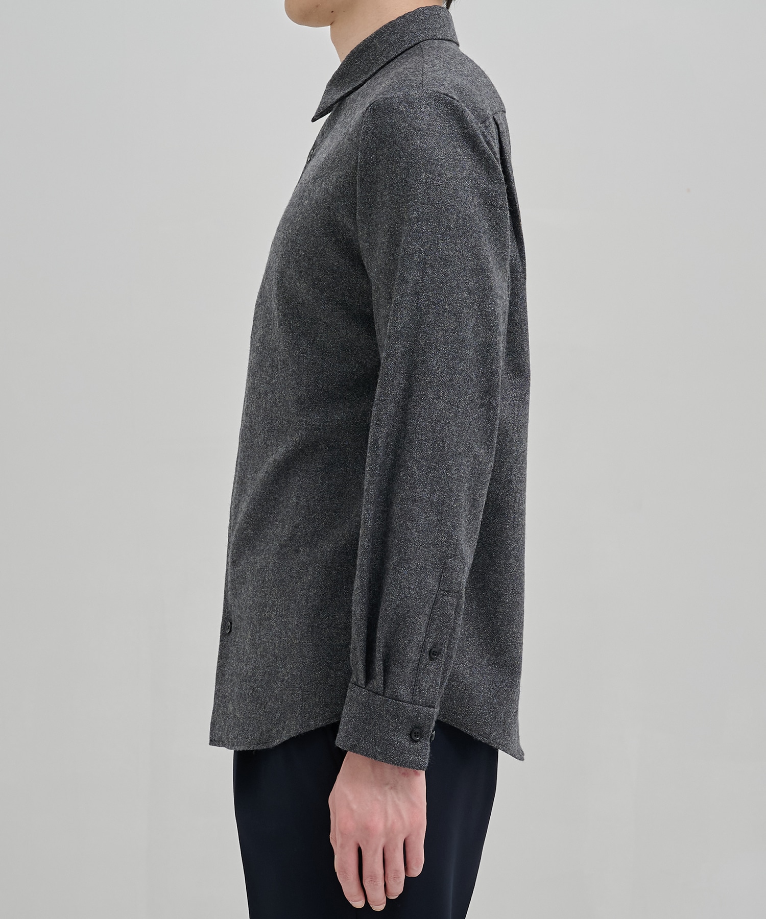 〈残りわずか｜再入荷なし〉SOFT TWEED レギュラーカラーシャツ