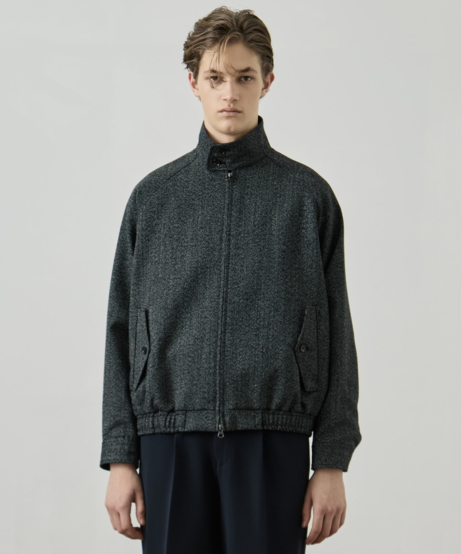 シェットランドウール ハリントンジャケット