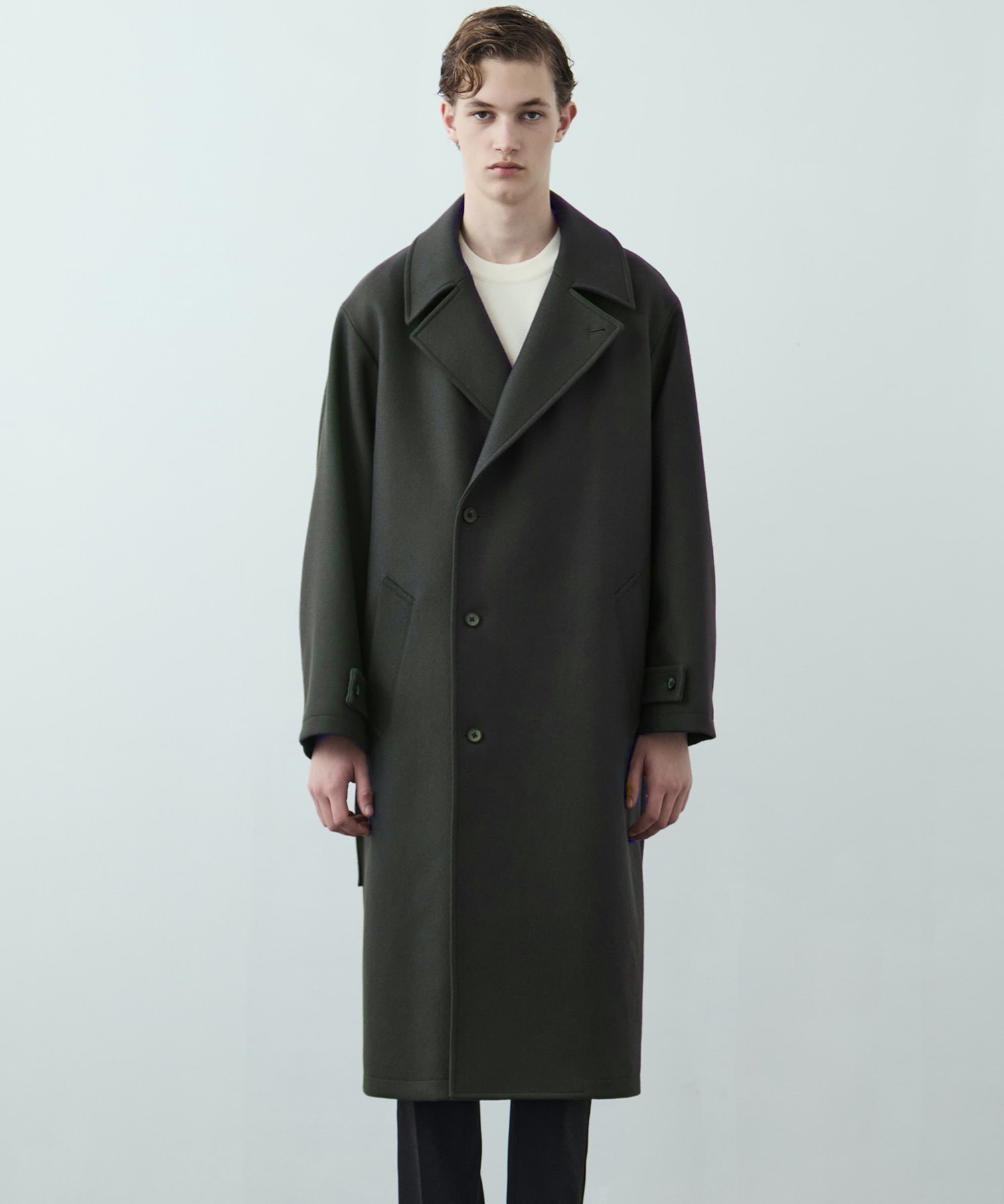 残りわずか〉超撥水 SUPER 140's 2way スタンドコート(1 DARK GREY