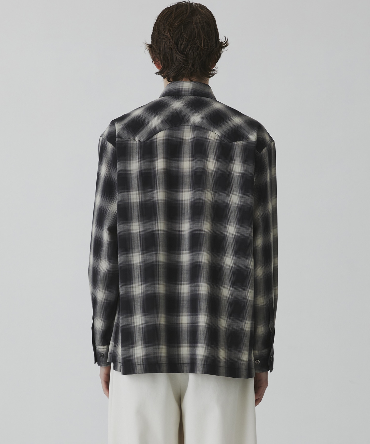 ウールオンブレチェック ウエスタンシャツ