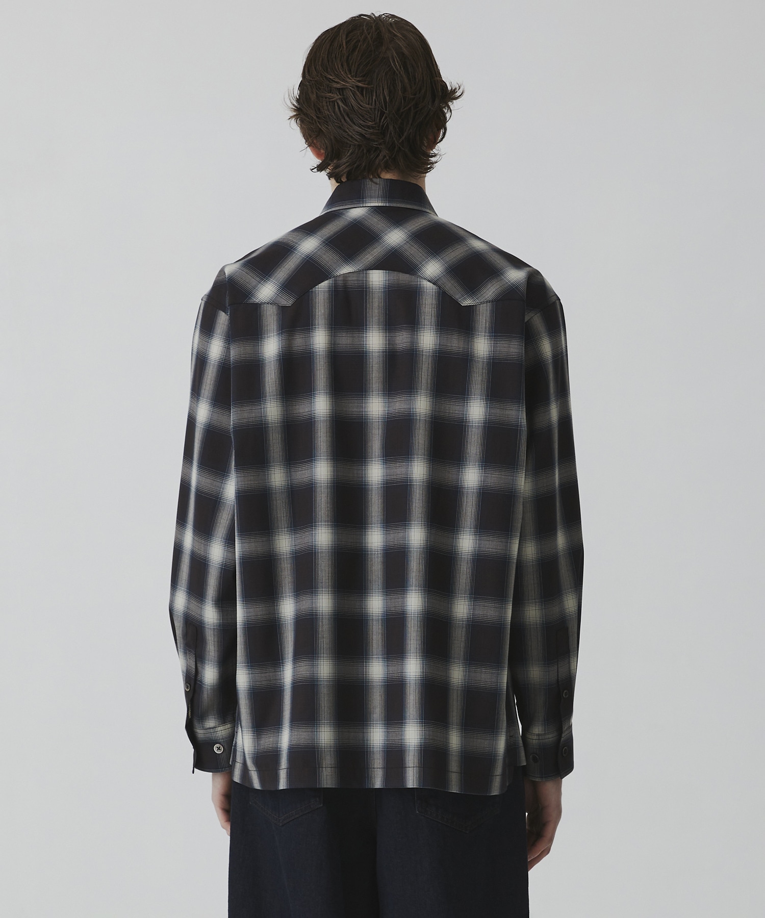 ウールオンブレチェック ウエスタンシャツ