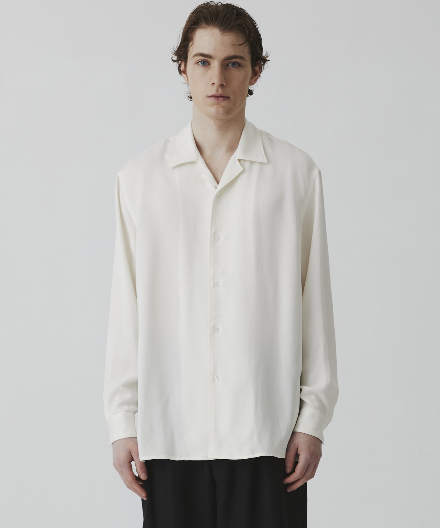 DOUBLE TWIST CUPRA オープンカラーシャツ