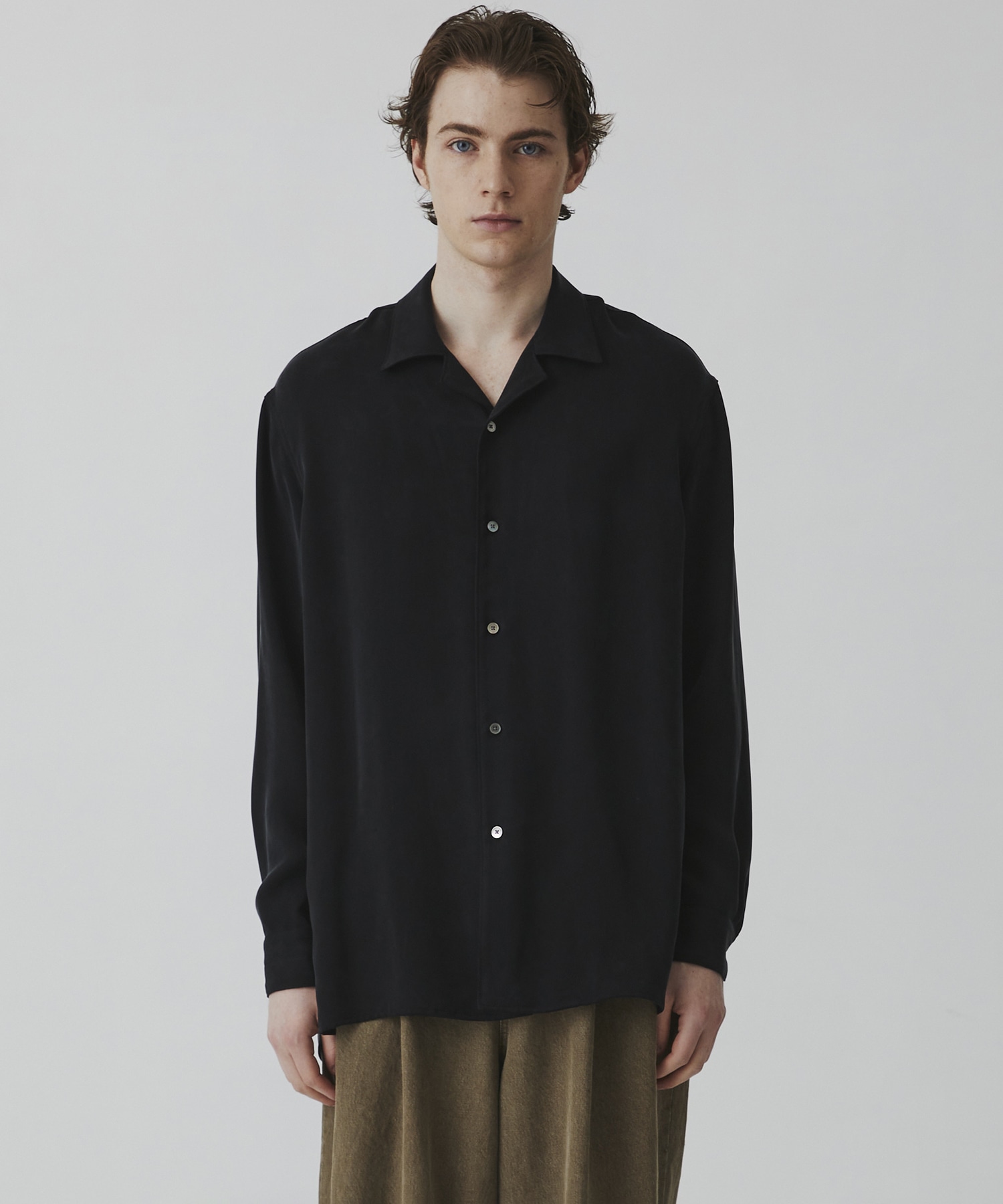 DOUBLE TWIST CUPRA オープンカラーシャツ