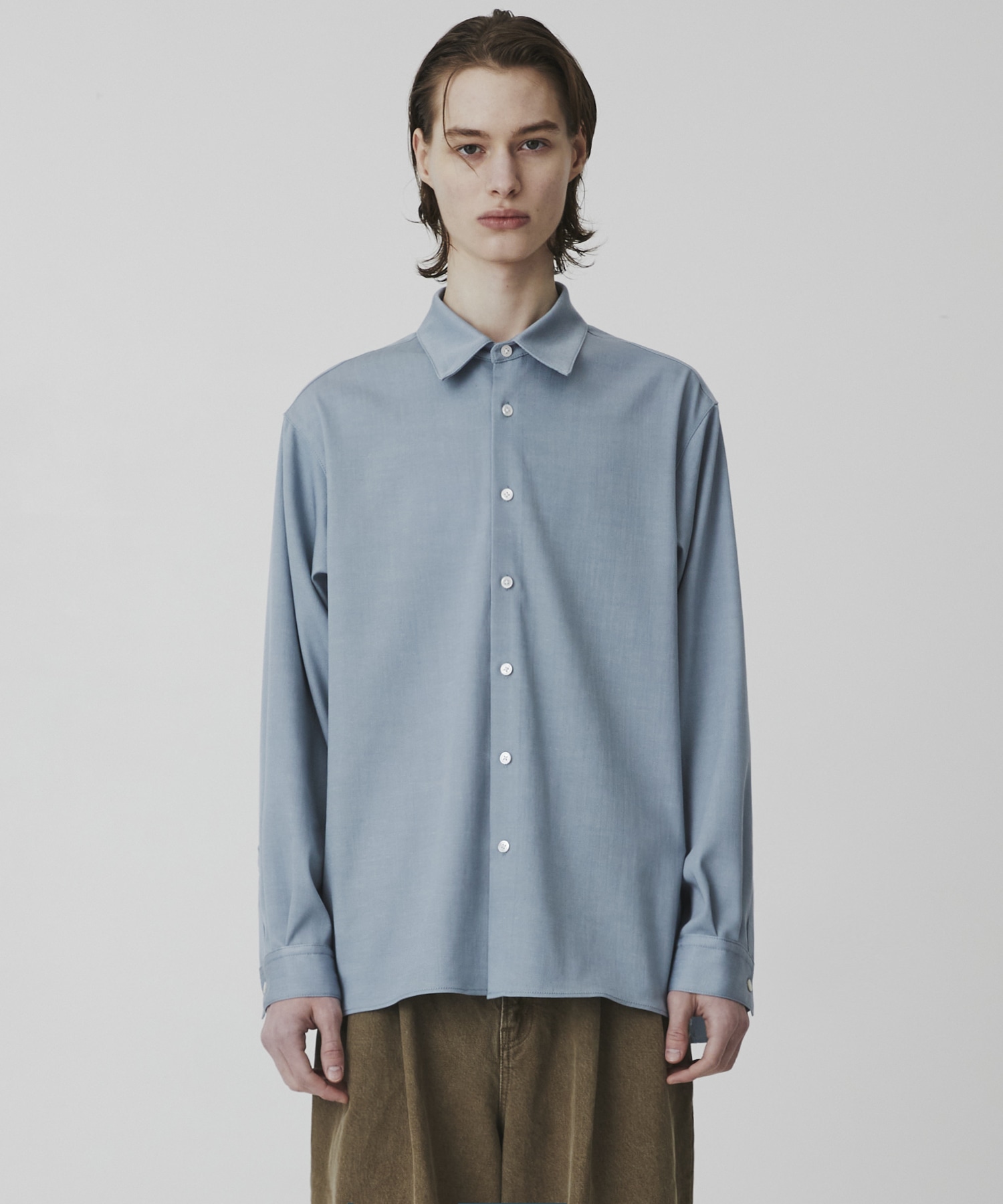 スラブシャンブレー デニムシャツ