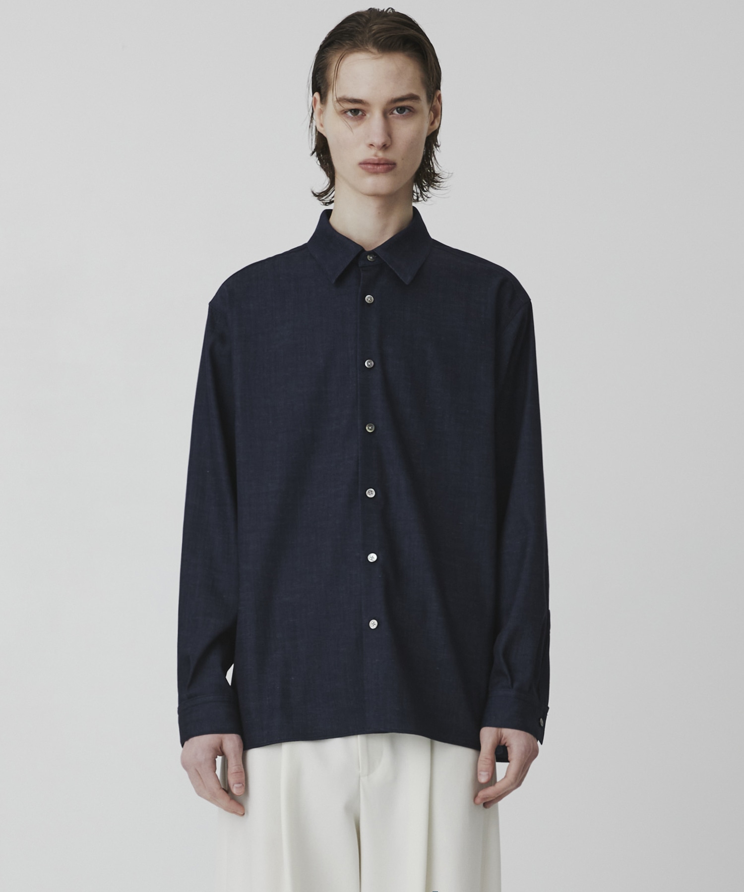 スラブシャンブレー デニムシャツ