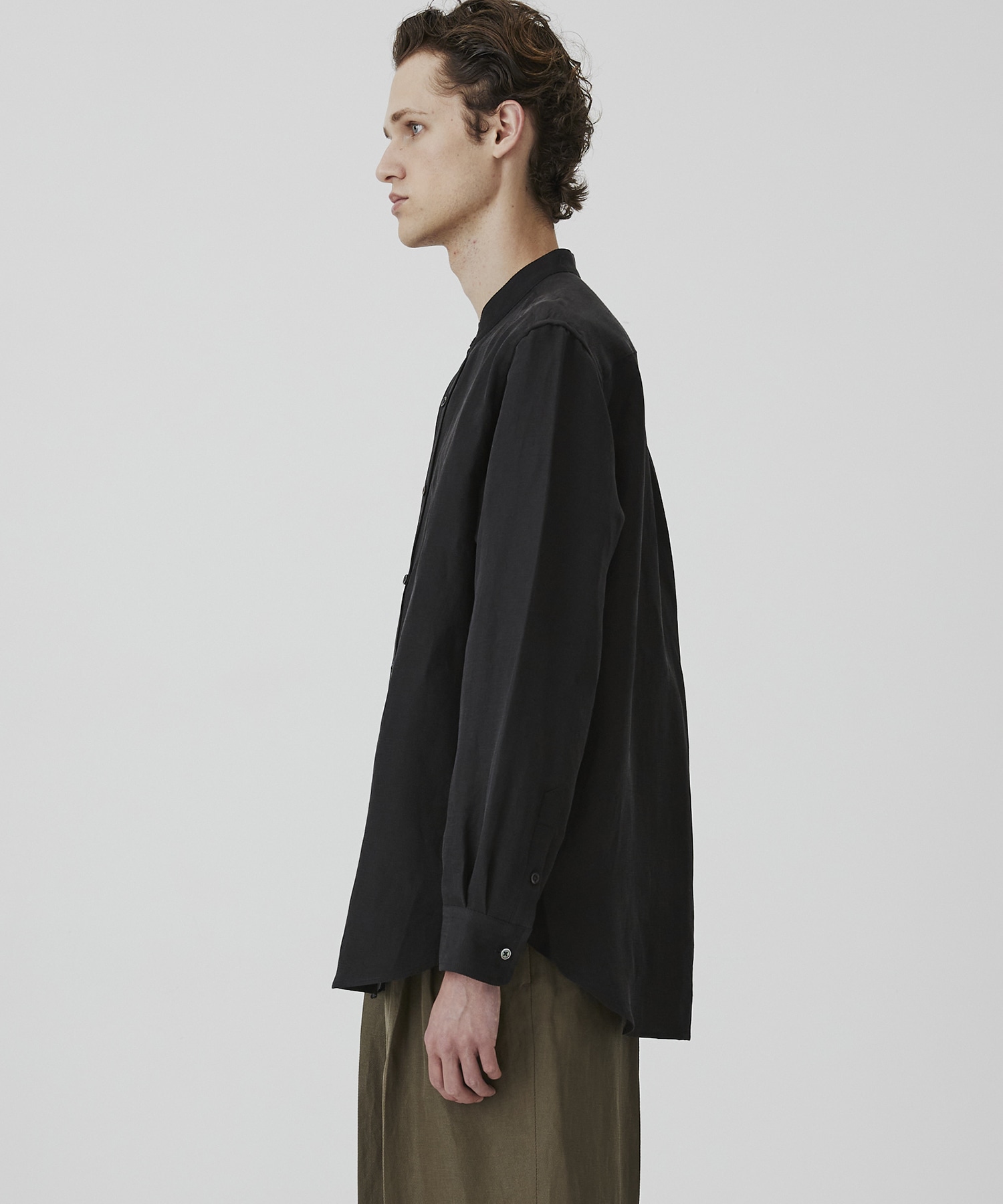 VINTAGE SILK LINEN グランパシャツ