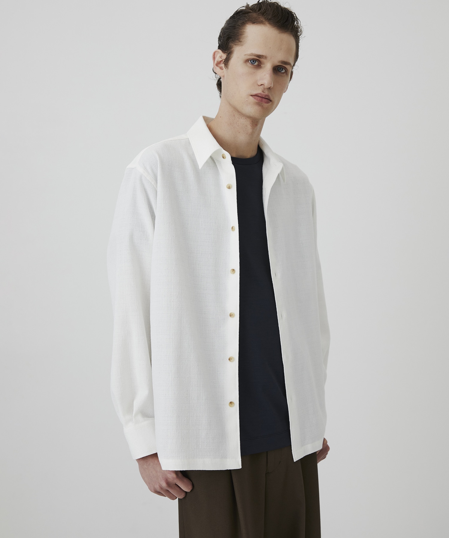 ライトツイード ロングスリーブシャツ