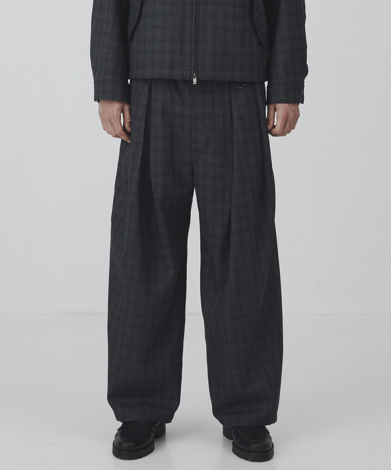 〈2026SS｜数量限定〉CUBA CHECK 2タックワイドパンツ