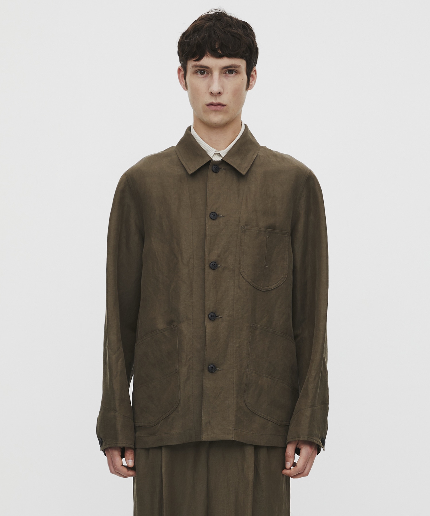 〈残りわずか｜再入荷なし〉VINTAGE SILK LINEN カバーオール