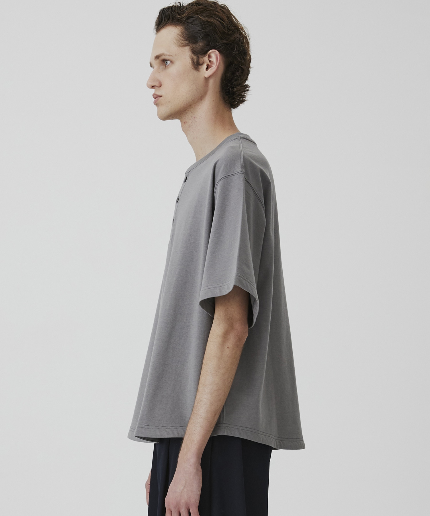 ALBINI CASHMERE×SEA ISLAND COTTON HENRY TEE