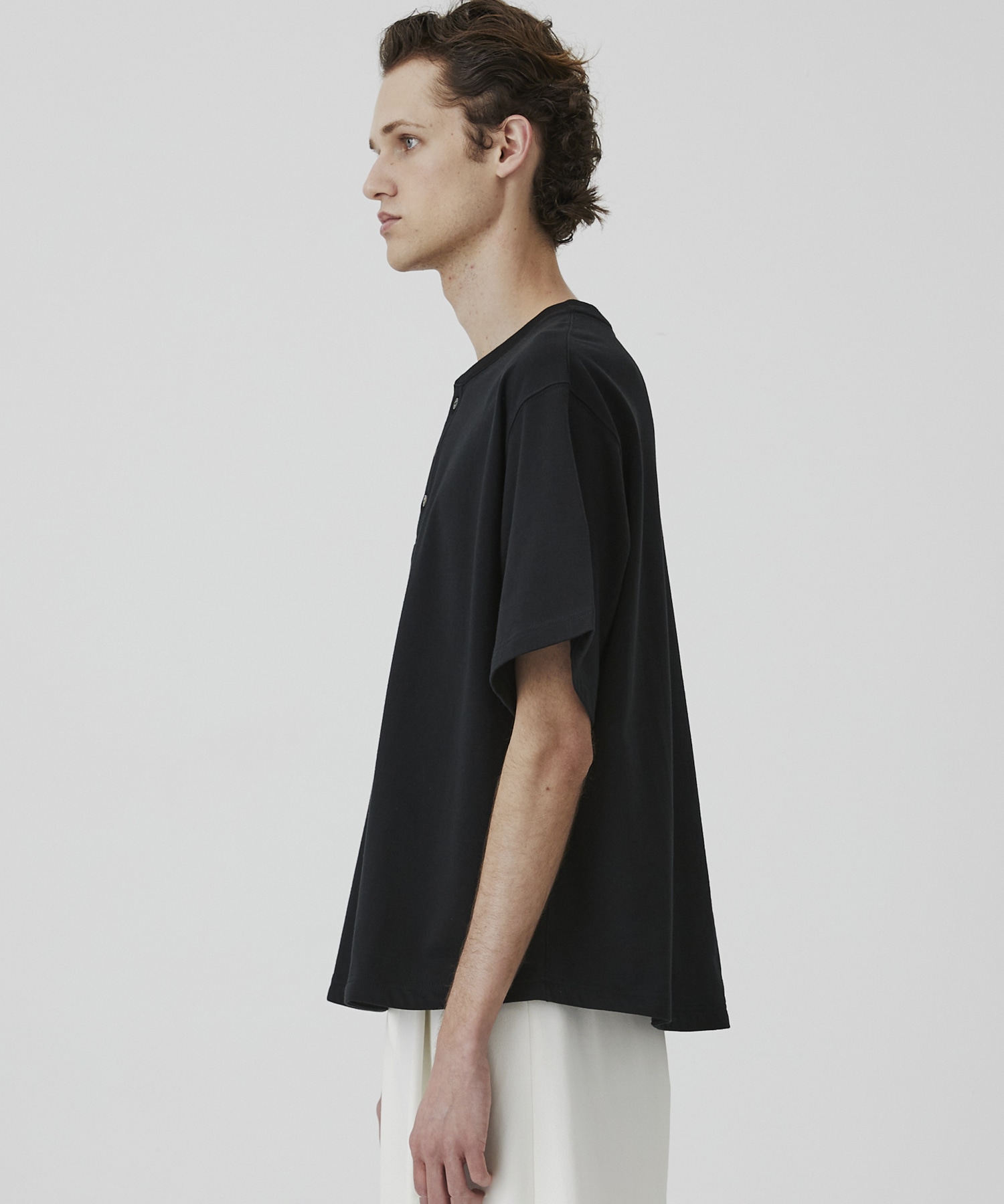 ALBINI CASHMERE×SEA ISLAND COTTON HENRY TEE
