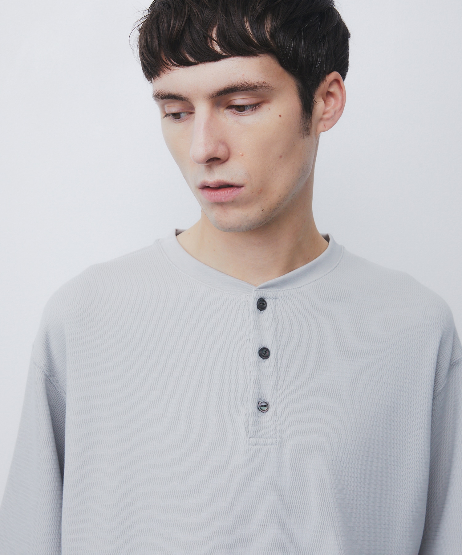 SEA ISLAND COTTON THERMAL HENRY TEE