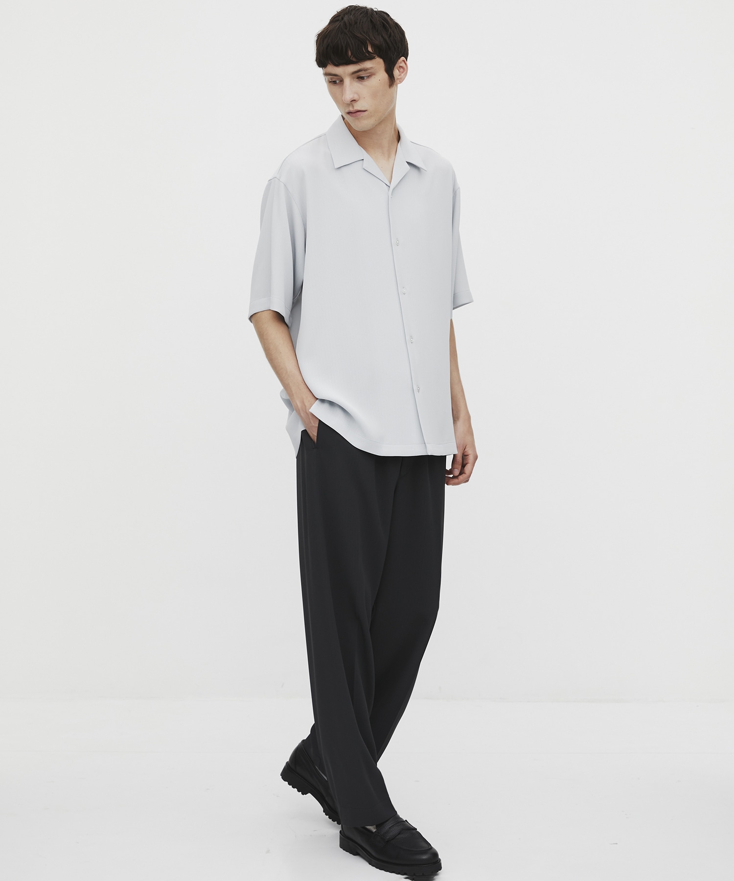 COLD DRY PLEATS オープンカラーシャツ