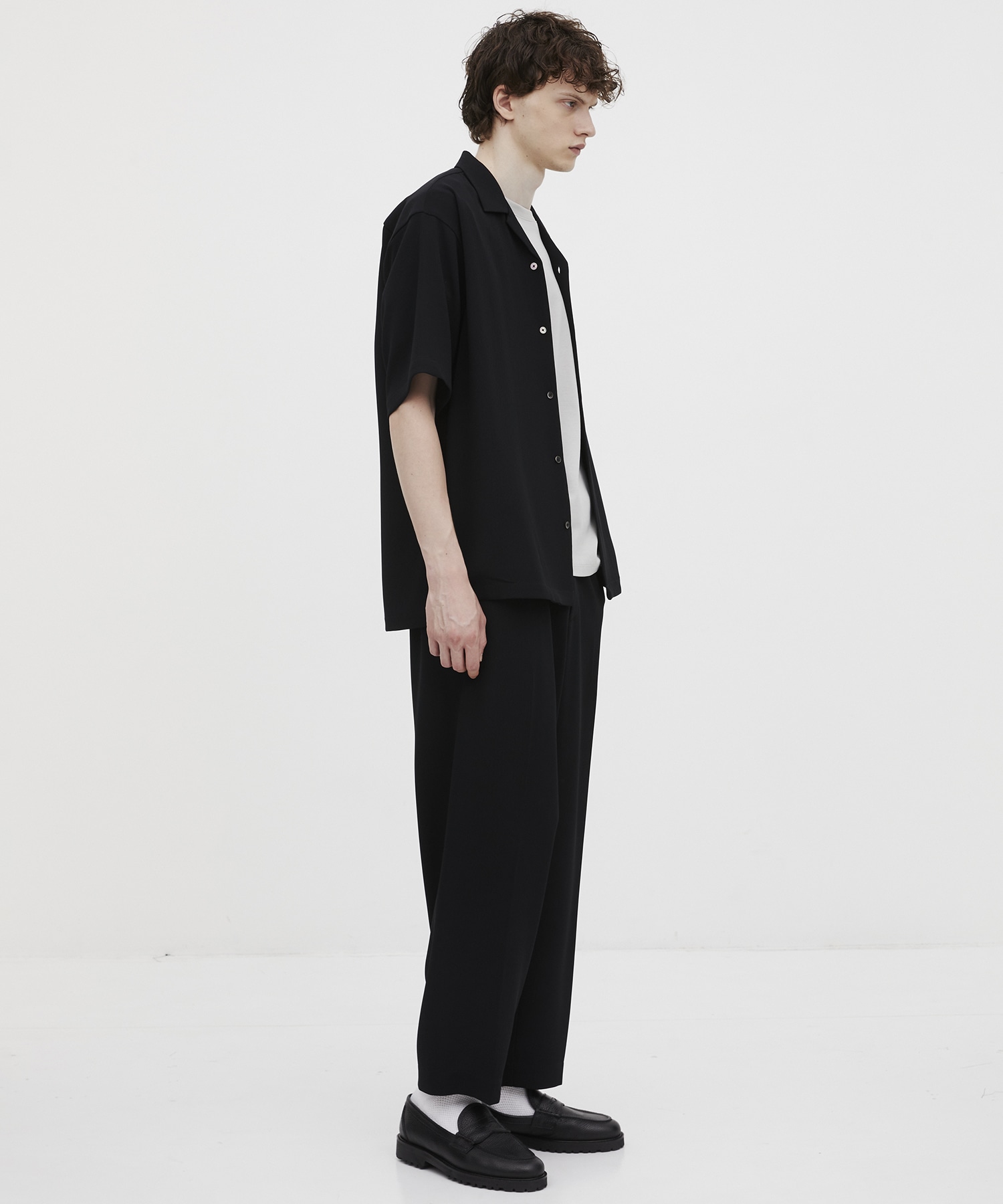 COLD DRY PLEATS オープンカラーシャツ