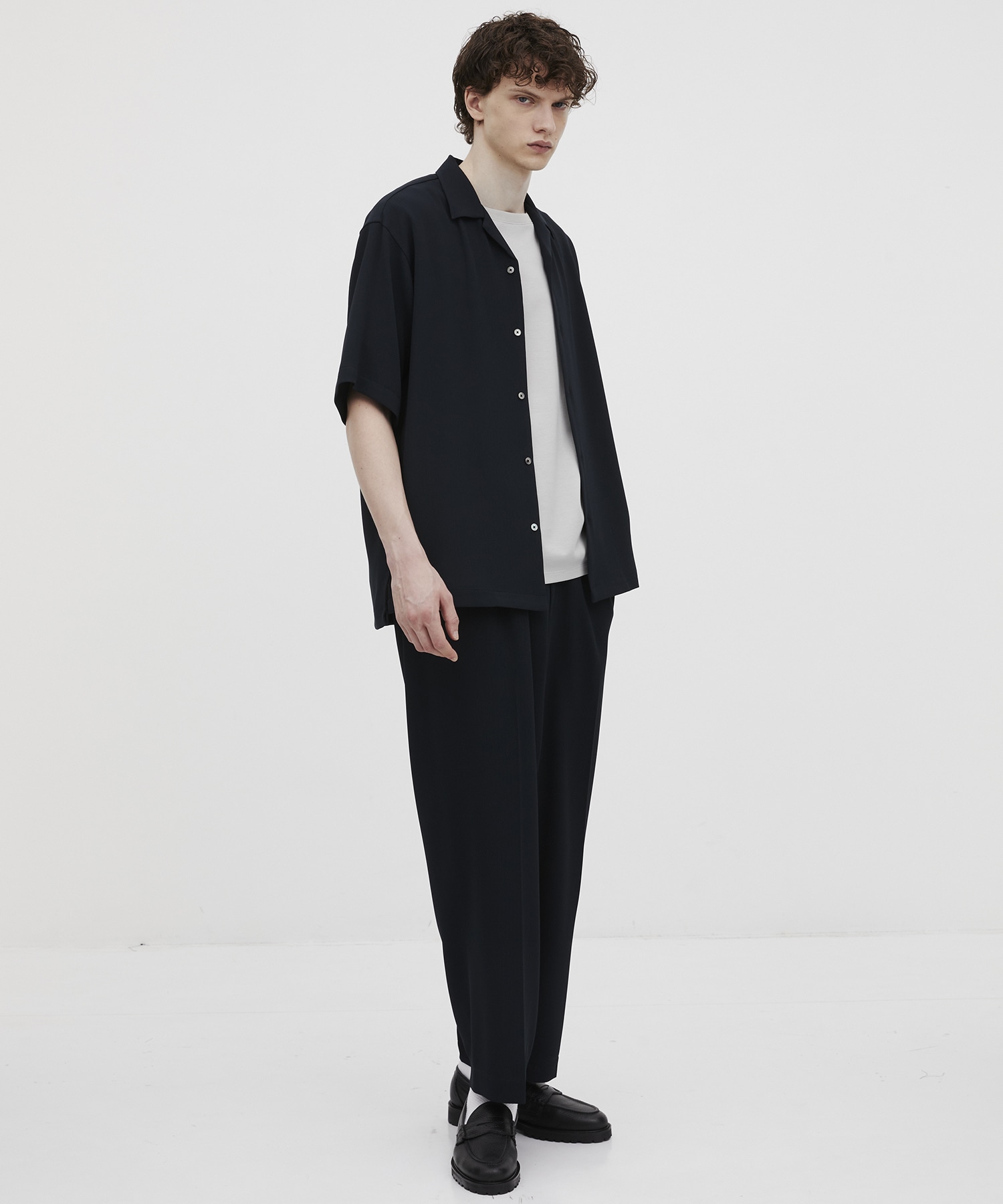 COLD DRY PLEATS オープンカラーシャツ