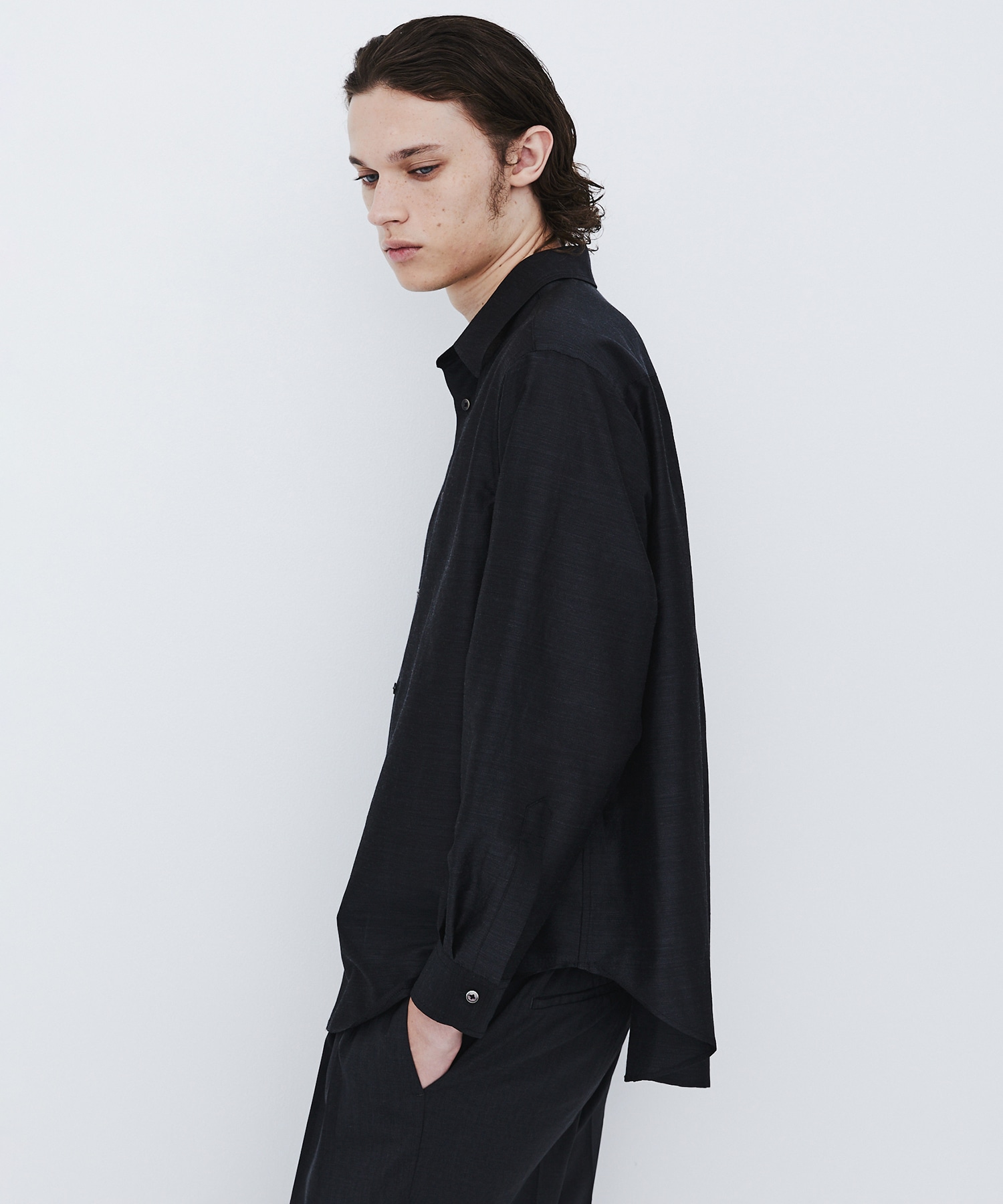 〈数量限定〉WOOL SILK RELAX SHIRT
