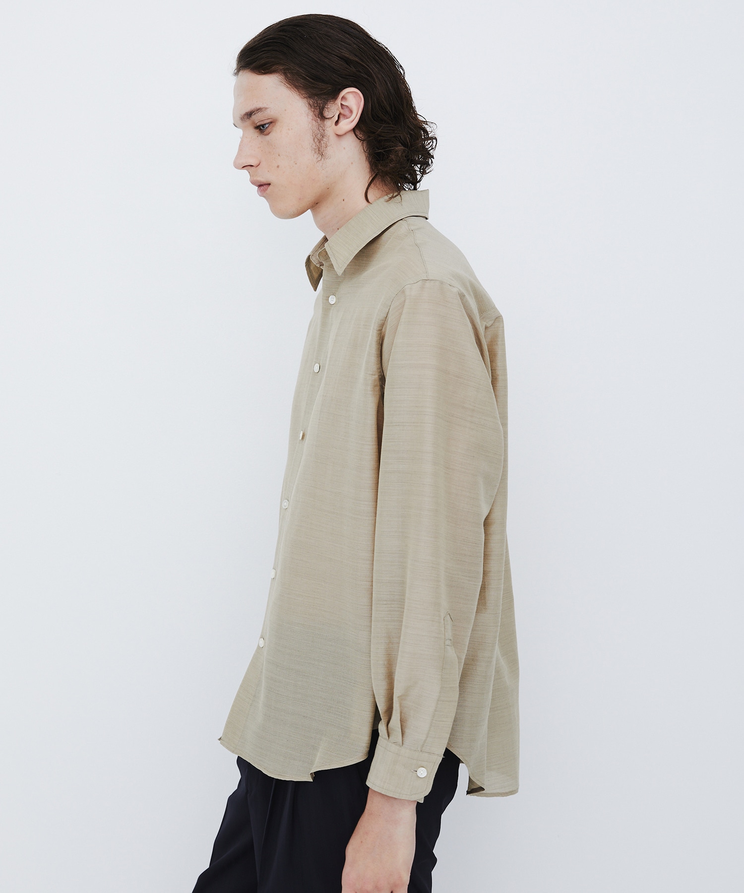 〈数量限定〉WOOL SILK RELAX SHIRT