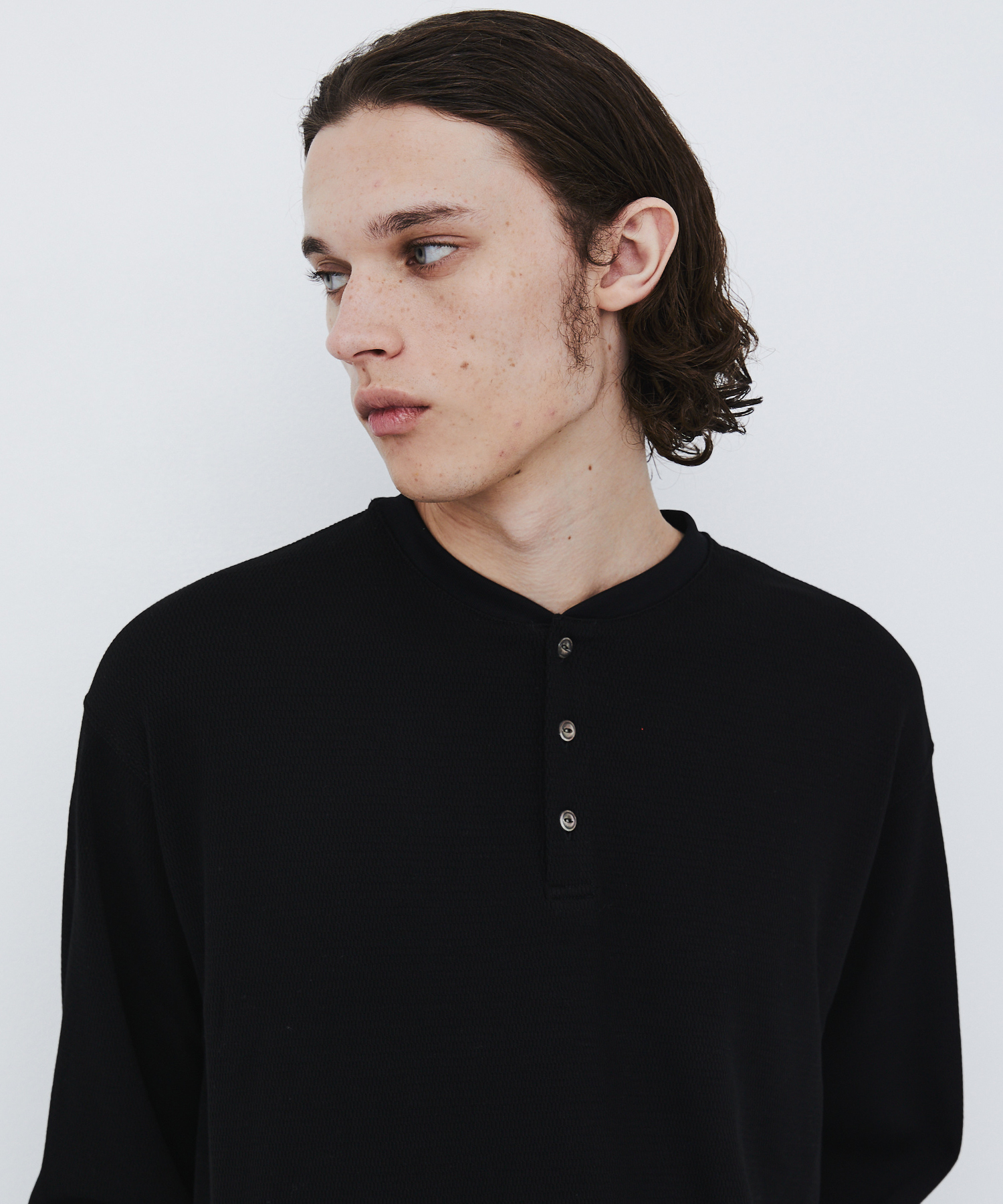 SEA ISLAND COTTON THERMAL HENRY LSTEE