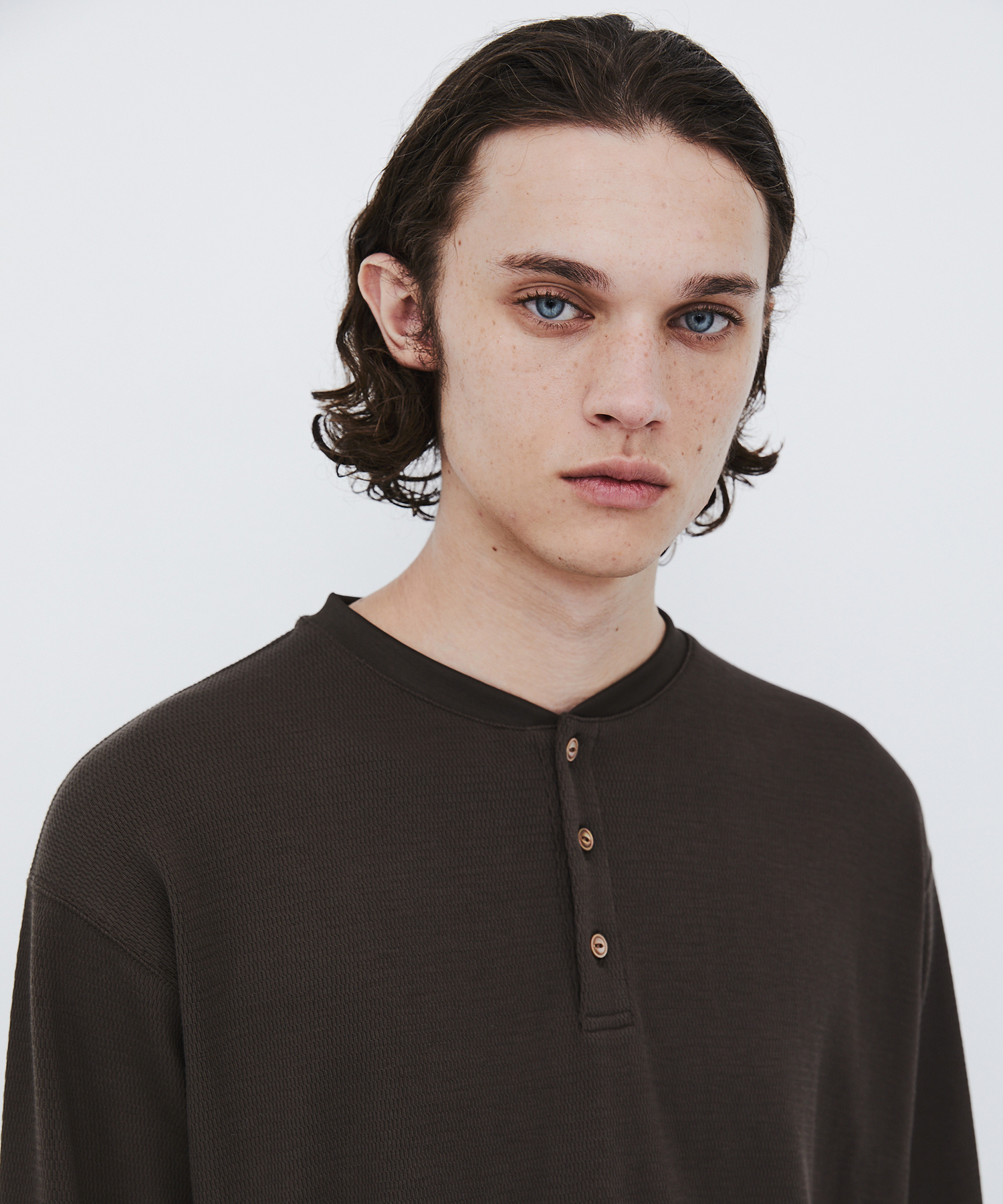 SEA ISLAND COTTON THERMAL HENRY LSTEE
