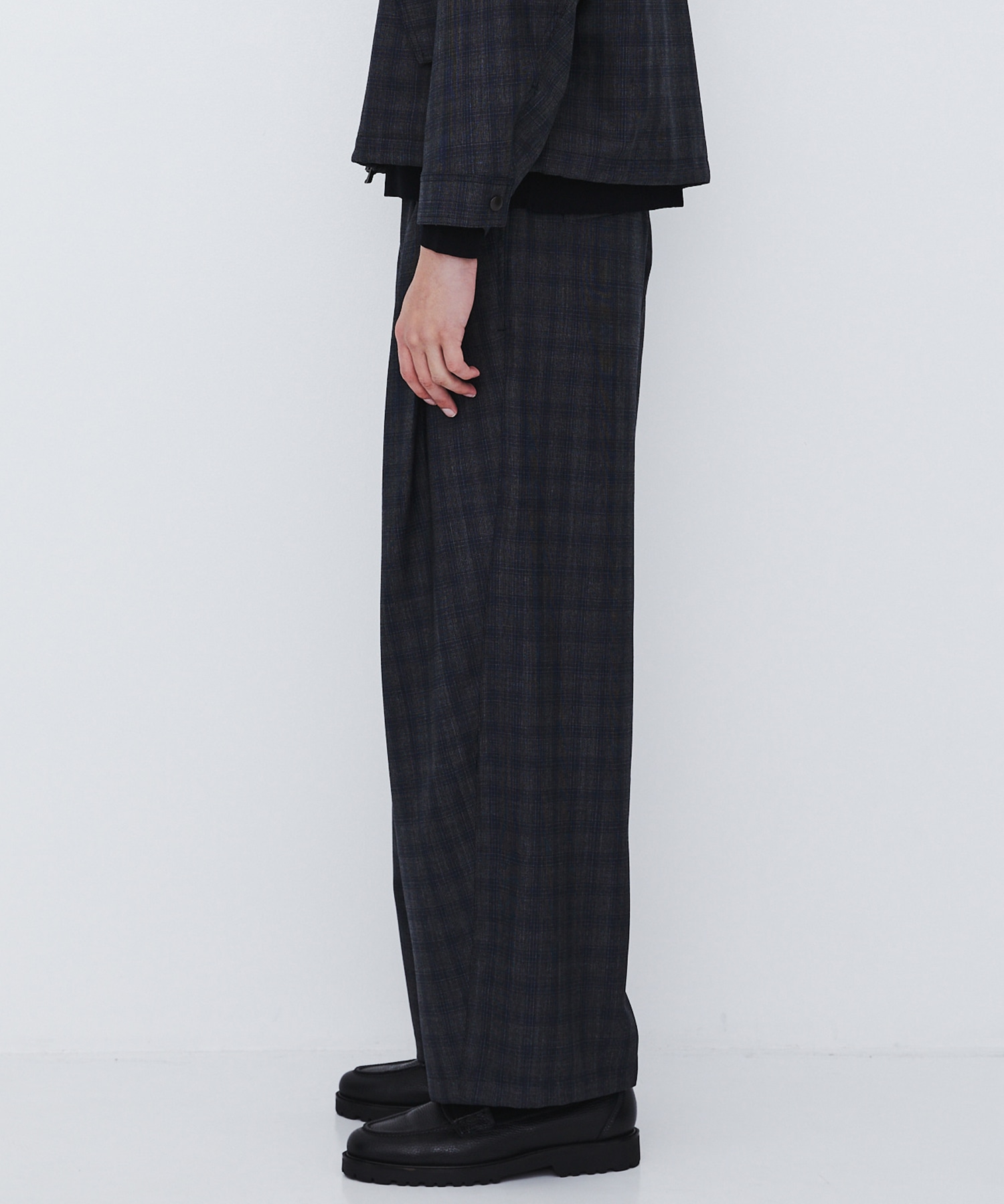 〈数量限定〉CUBA CHECK 2タックワイドパンツ