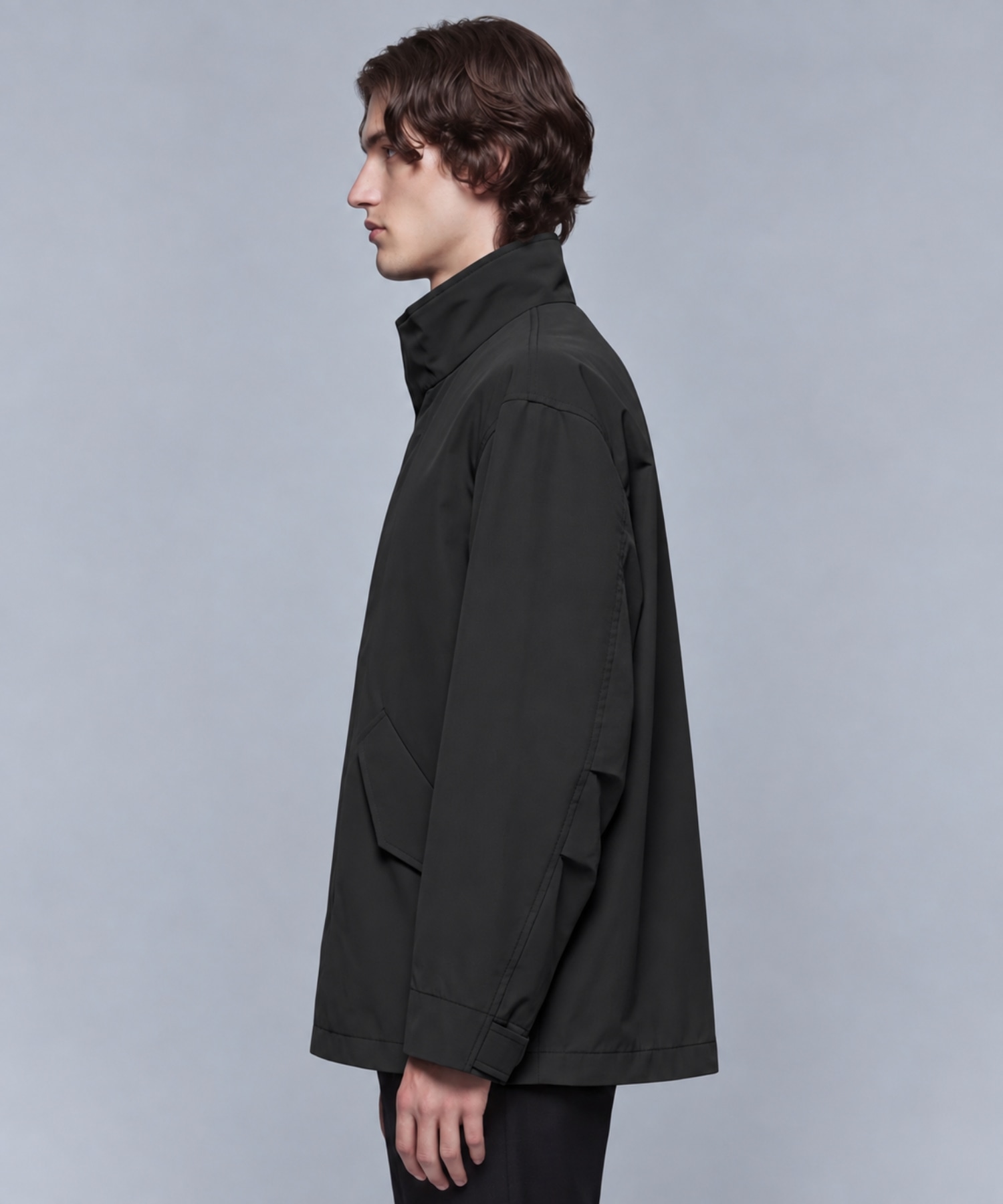 FEATHER NYLON ショートモッズコート