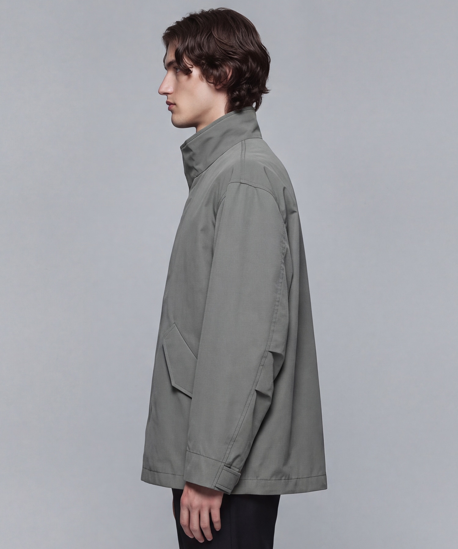 FEATHER NYLON ショートモッズコート