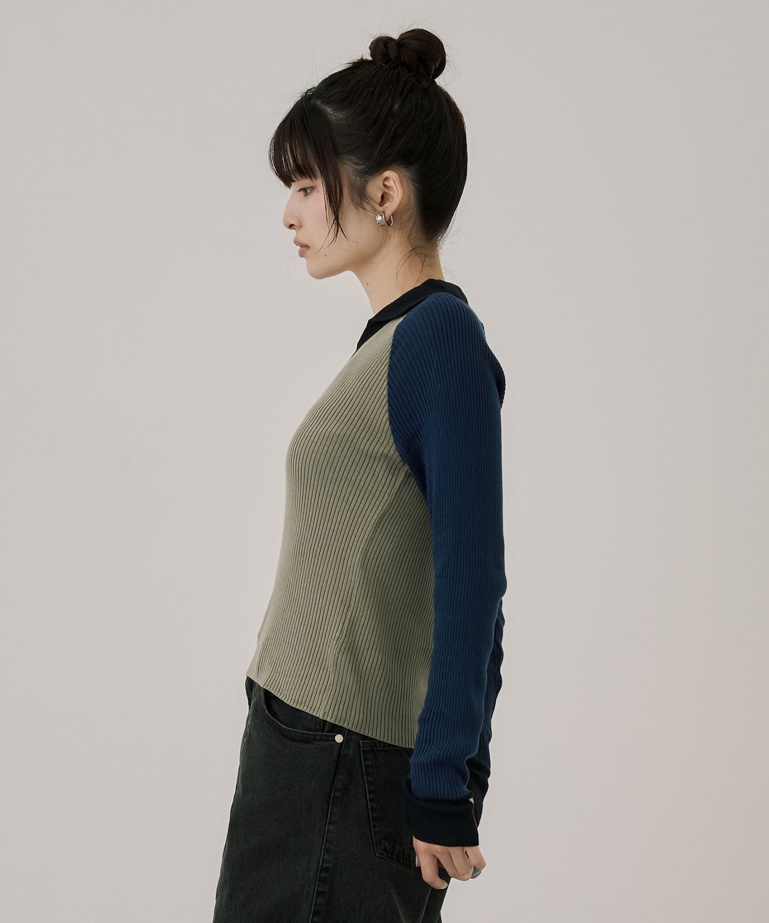 キュプラコットンニットポロ