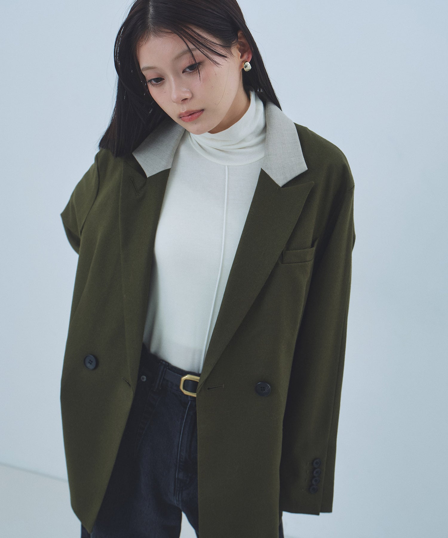 〈残りわずか〉ラペルポイントテーラードジャケット