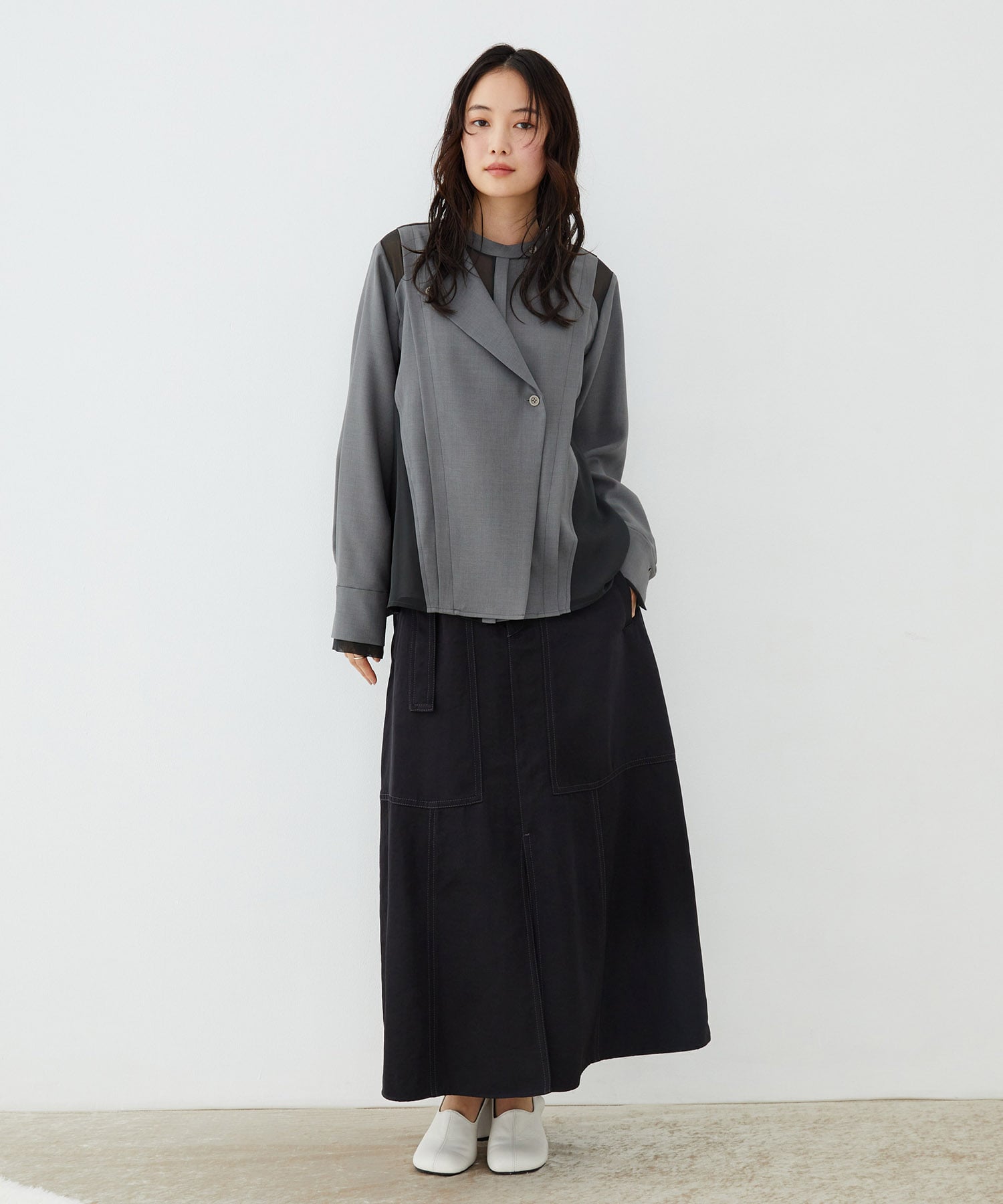 シアーレイヤーブラウス