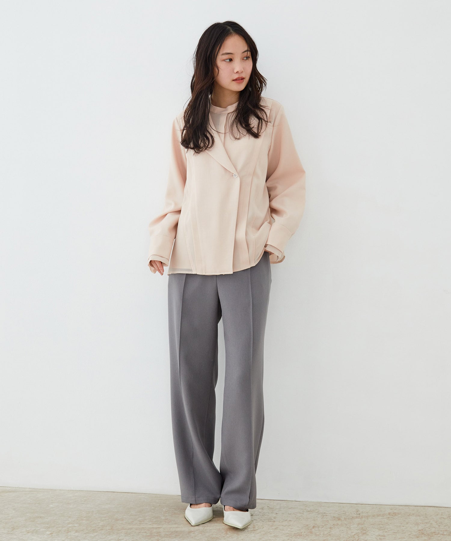 シアーレイヤーブラウス