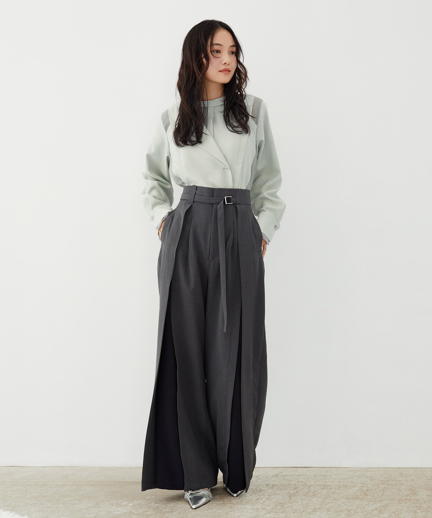 【限定30着｜WEB限定カラー】シアーレイヤーブラウス