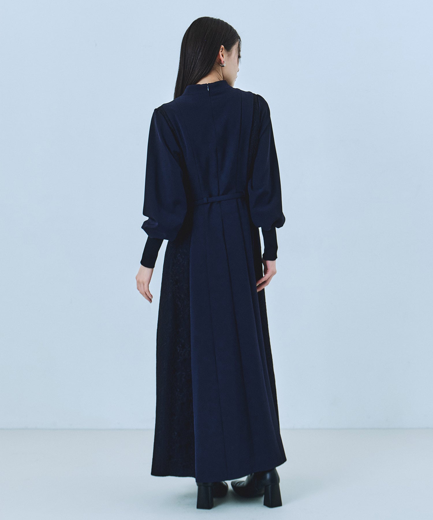 レースドッキングカシュクールワンピース