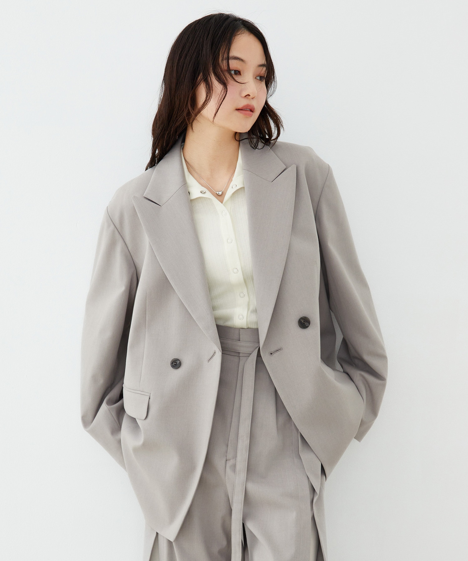 【セットアップ対応】アシメストリングテーラードジャケット