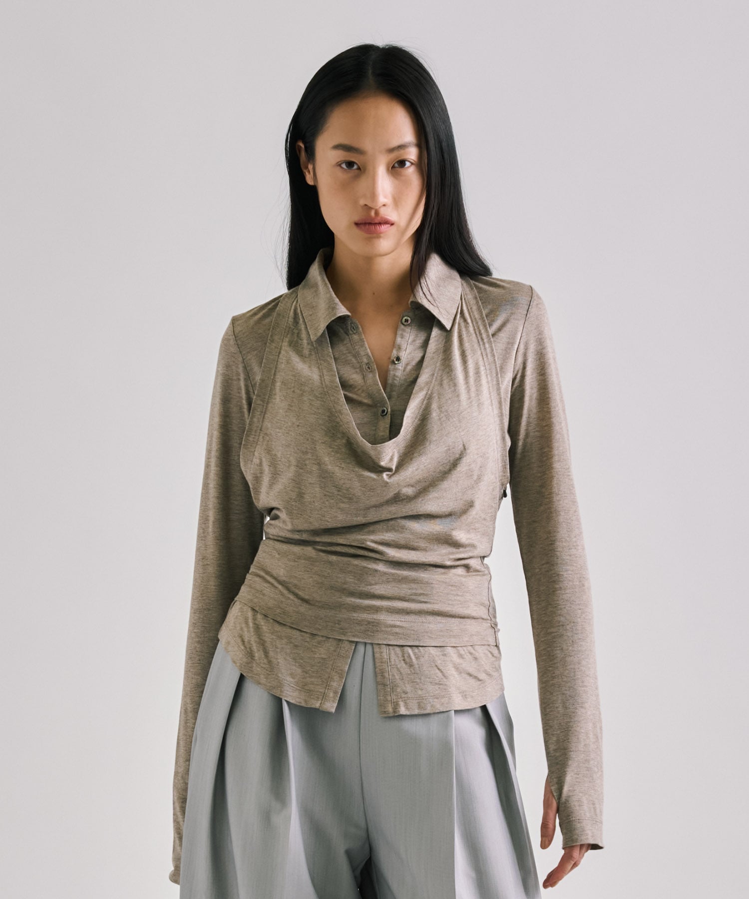 Halterneck Layered Polo