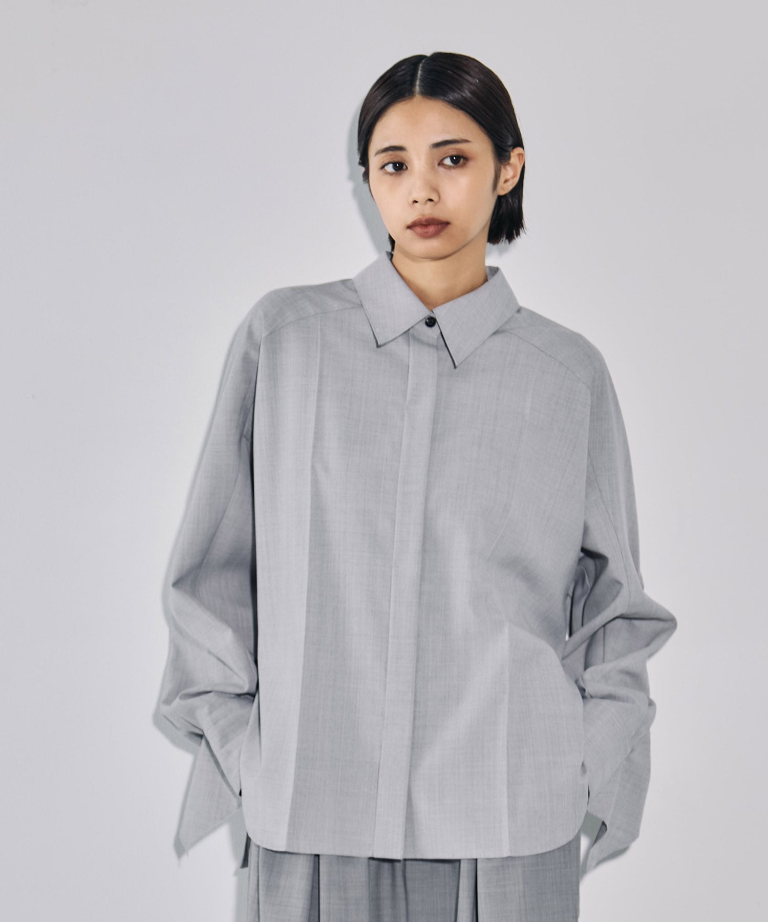 Belted Cape Detail Shirt