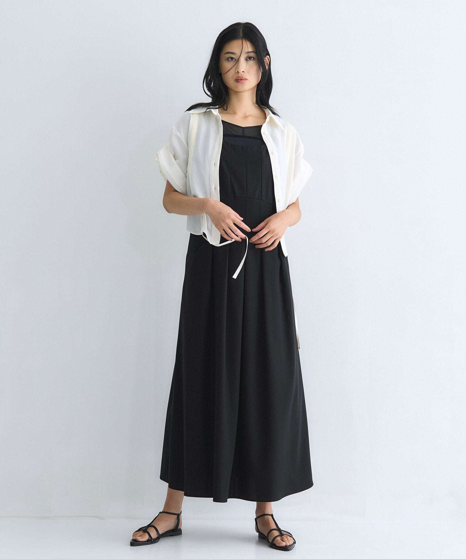 【オンラインストア先行販売】シェイプタックキャミワンピース