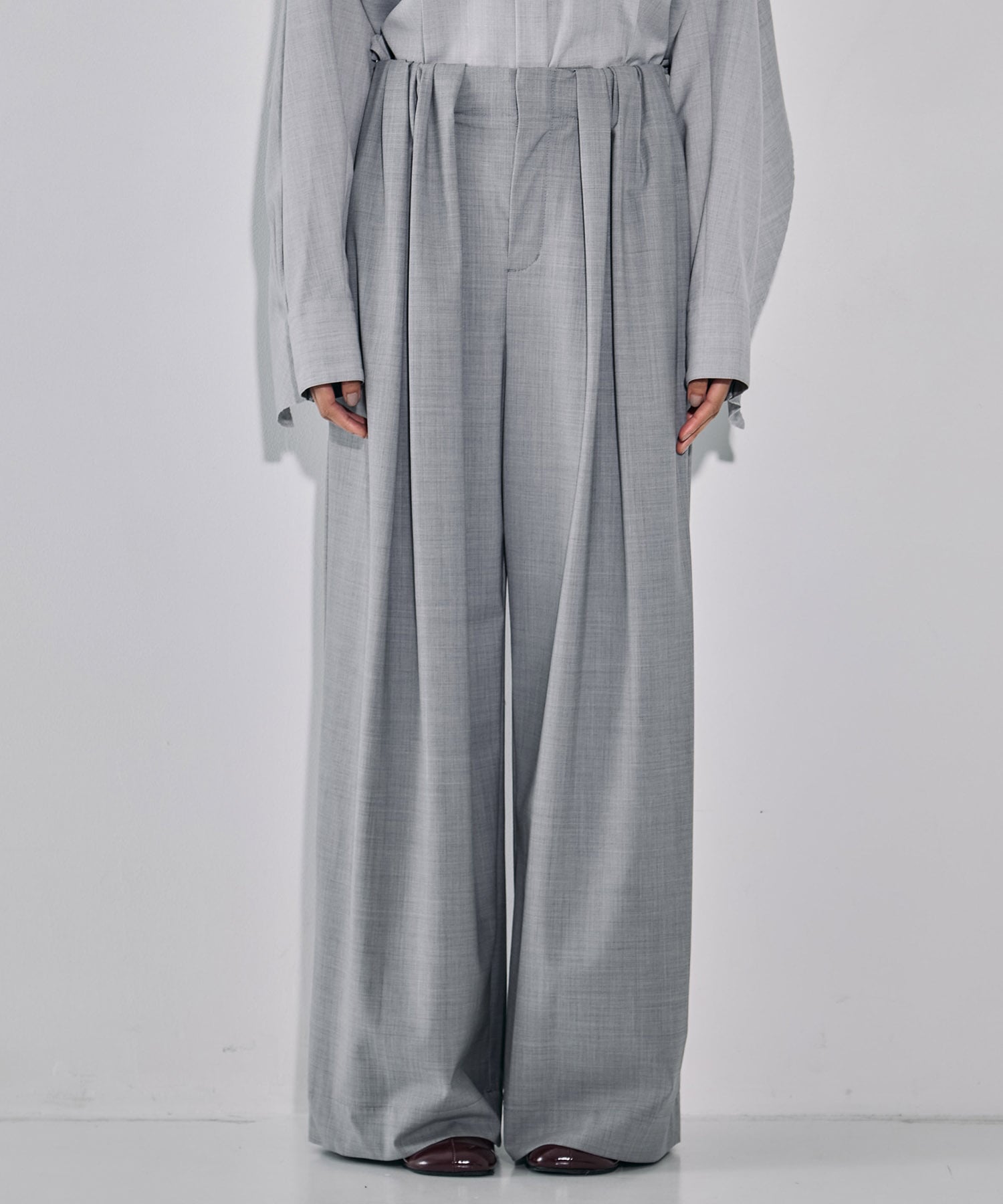 Super120s Wool Relax Trousers