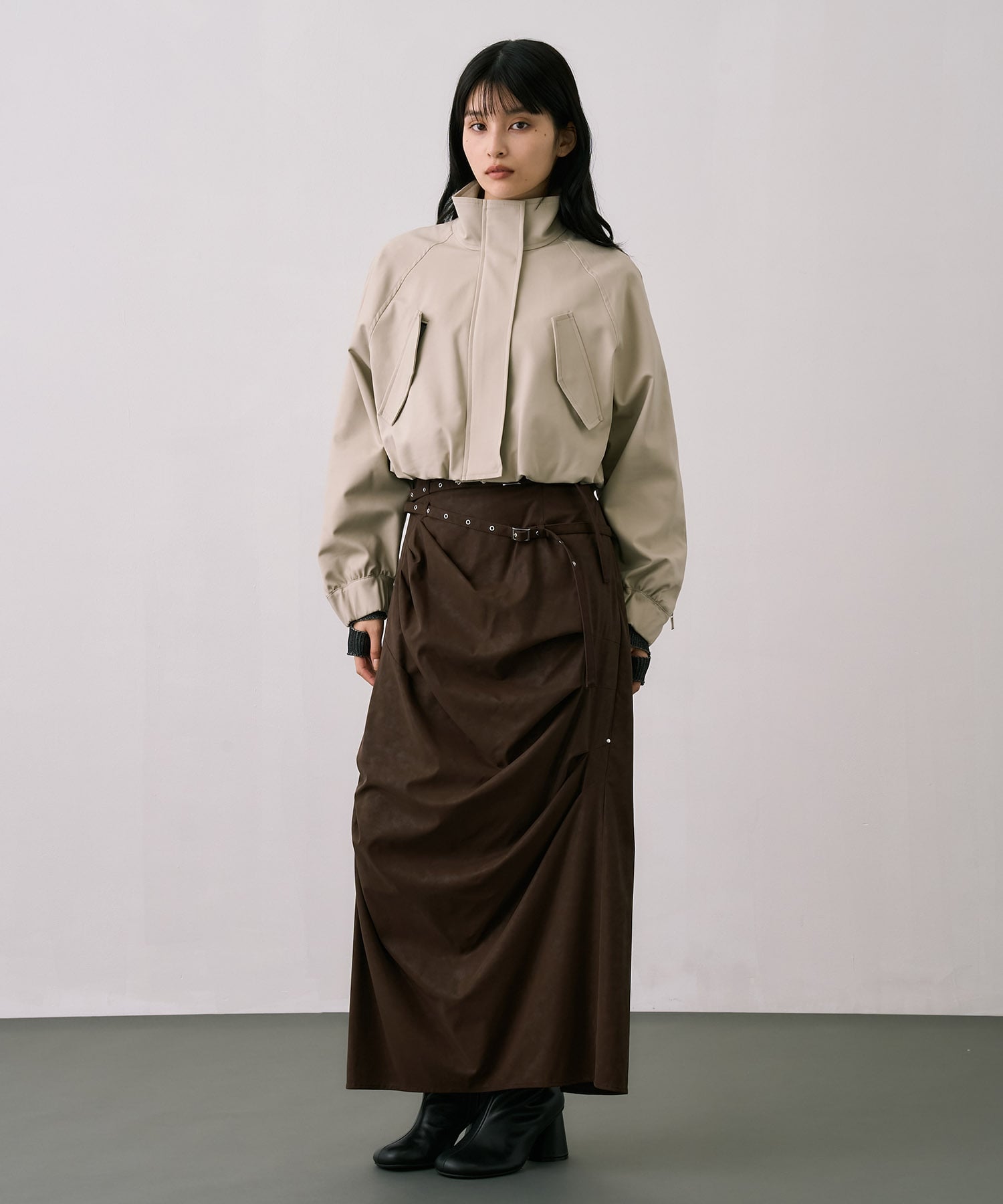 〈残りわずか〉ジップアップブルゾンジャケット