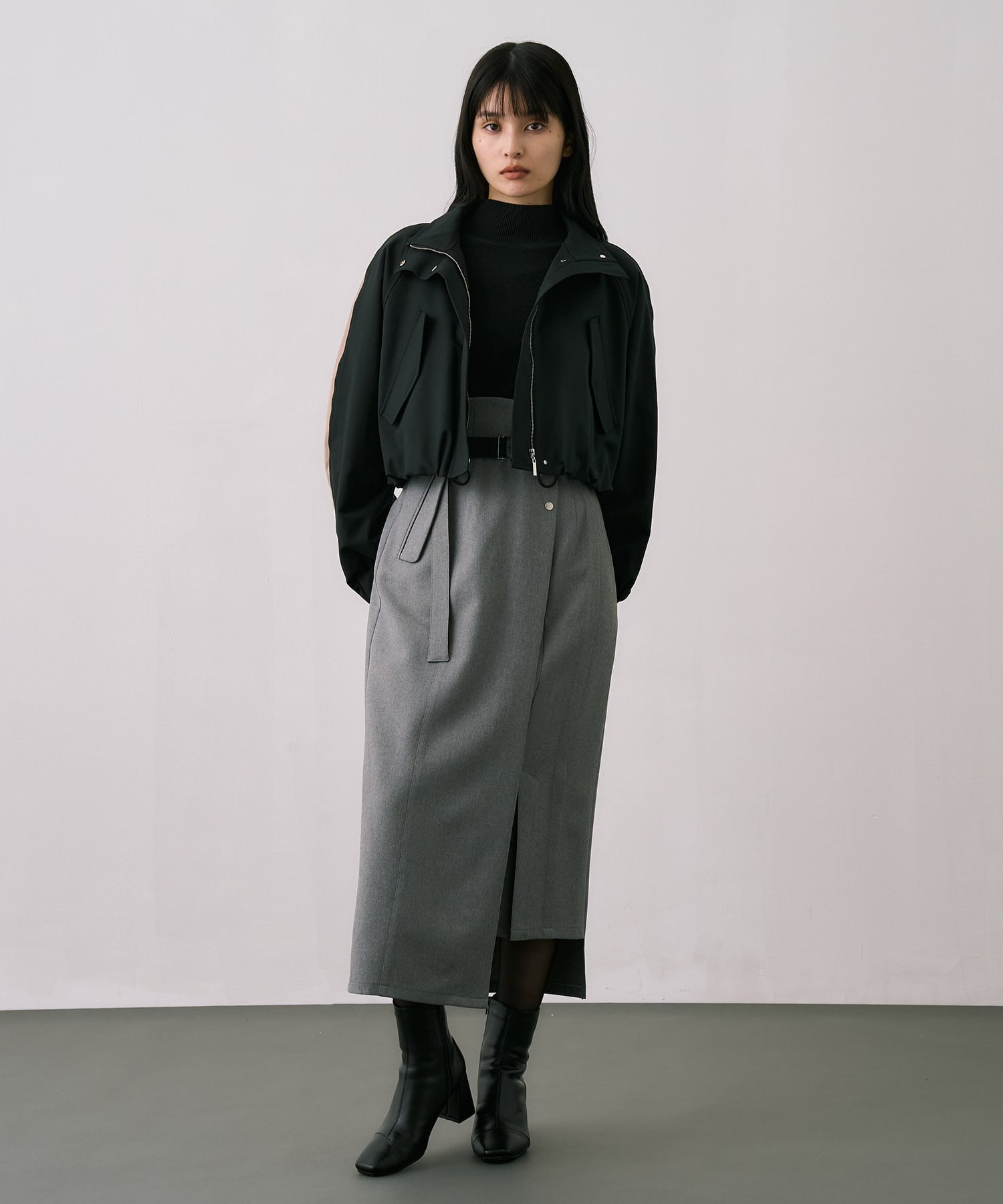 〈残りわずか〉ジップアップブルゾンジャケット