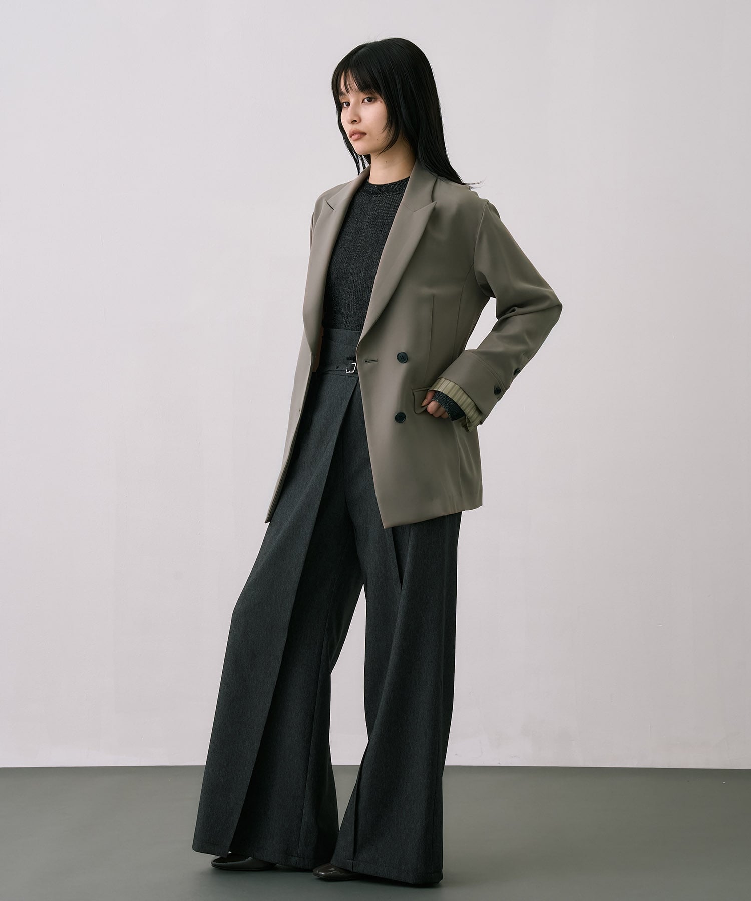 【セットアップ】4WAYベルトテーラードジャケット