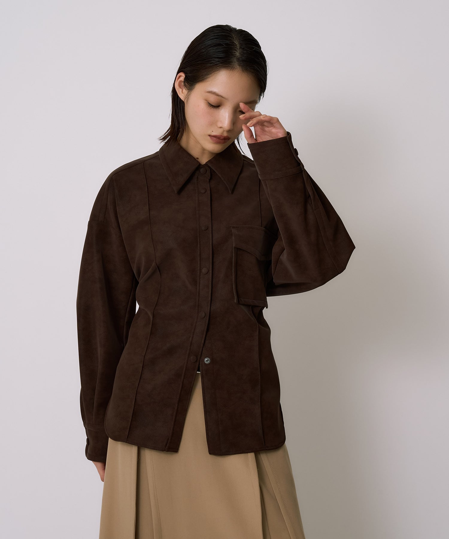 Oversized Suede Shirt